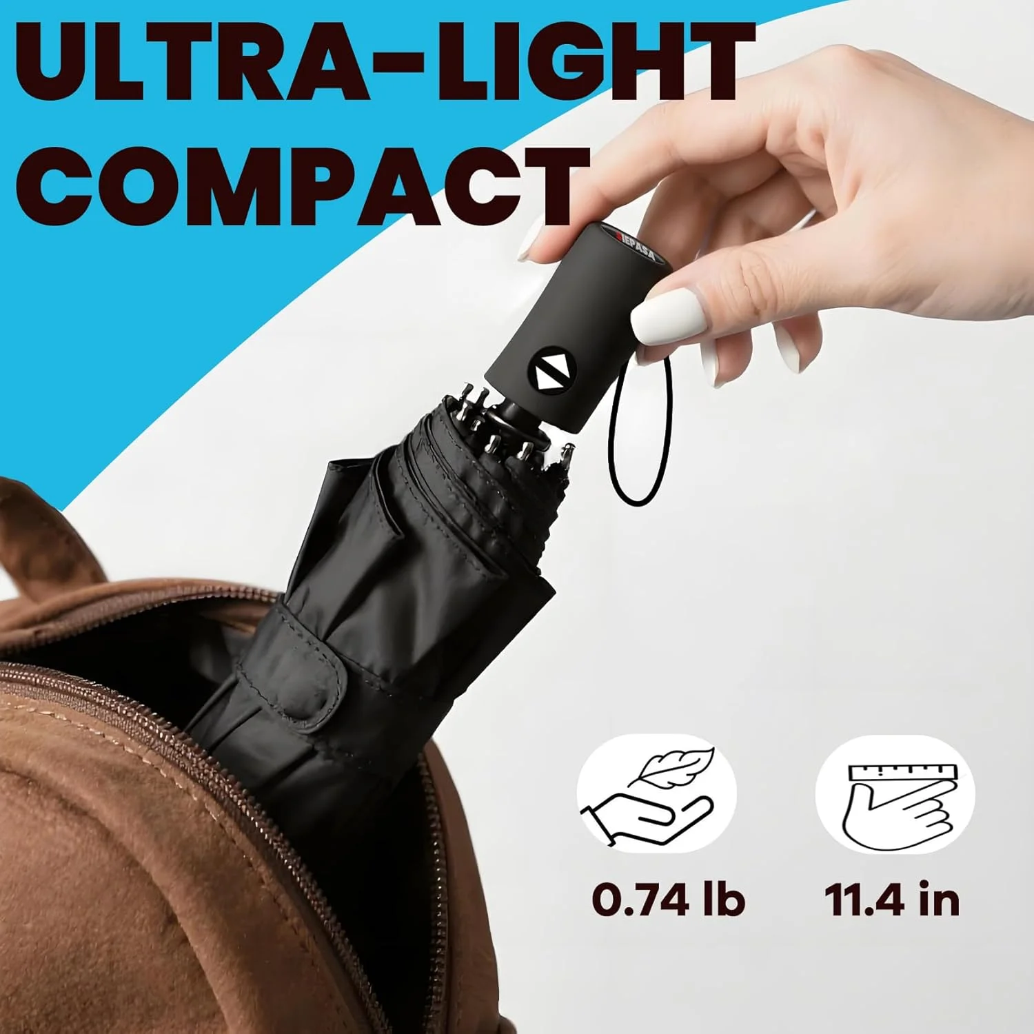 چتر مسافرتی تاشو جمع و جور ضد باد سیپاسا، قابل حمل برای مردان، زنان و نوجوانان چتر مسافرتی تاشو جمع و جور ضد باد سیپاسا، قابل حمل برای مردان، زنان و نوجوانان