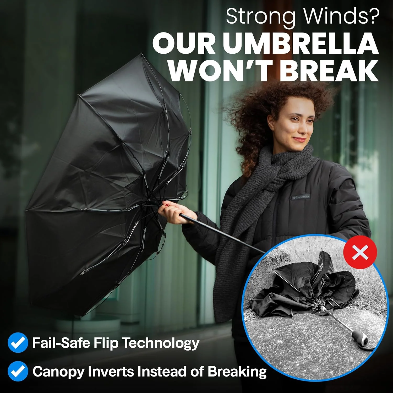 چتر مسافرتی جمع و جور Rain-Mate - چتر کوچک تاشو قابل حمل جیبی ضد باد - دکمه باز و بسته شدن خودکار و سایبان تقویت شده 9 پره