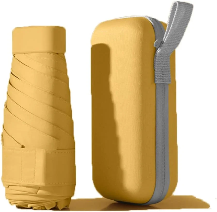 چتر مینیاتوری برای کیف، محافظت در برابر اشعه ماوراء بنفش UPF 50+ - چتر مسافرتی کوچک و سبک وزن برای باران و آفتاب - چتر 5 تایی تاشو زنانه و بچگانه، رنگ های متنوع