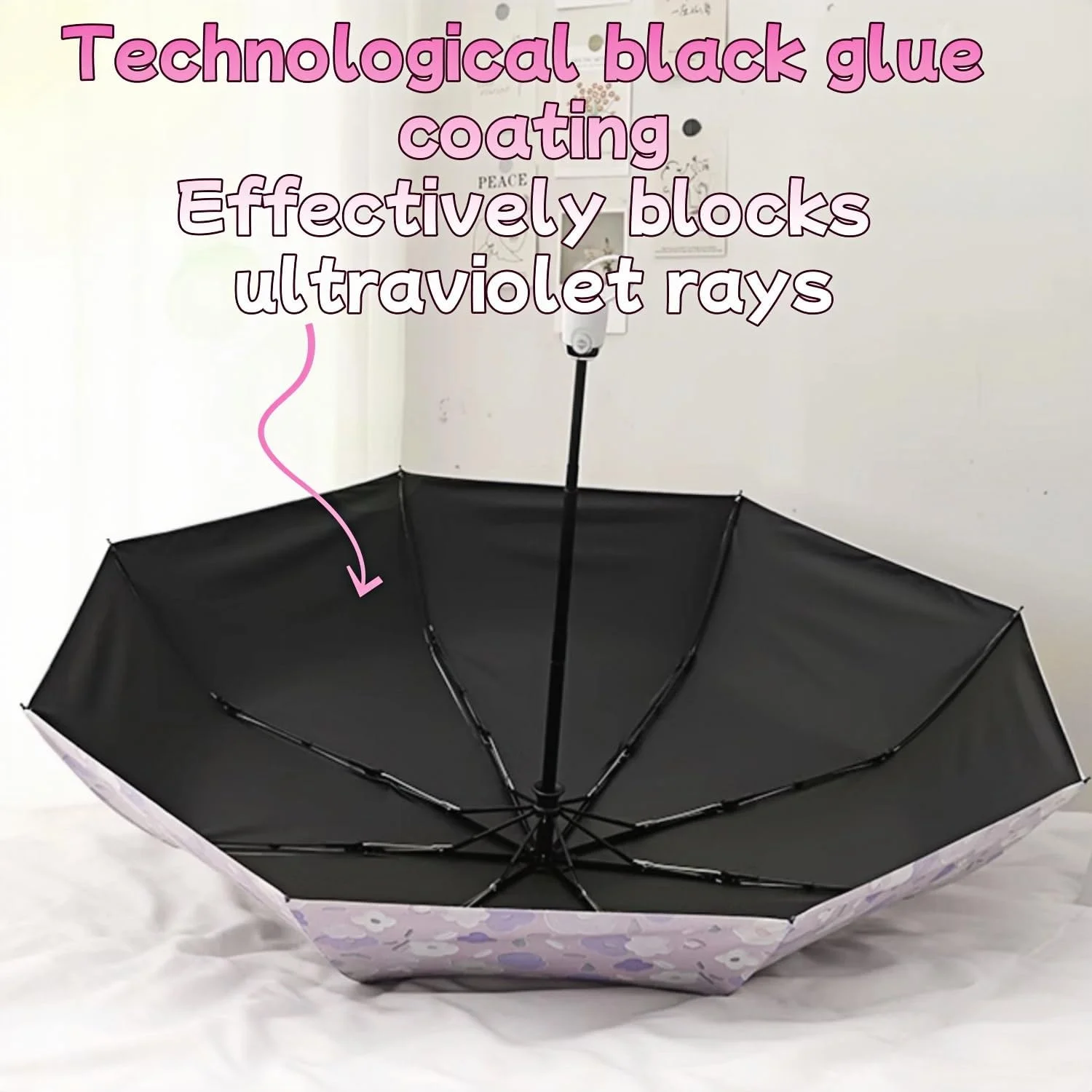 چتر تاشو اتوماتیک UV، محافظت در برابر آفتاب UPF 50+، چتر مسافرتی سبک و قابل حمل برای محافظت در برابر باد، باران و آفتاب چتر تاشو اتوماتیک UV، محافظت در برابر آفتاب UPF 50+، چتر مسافرتی سبک و قابل حمل برای محافظت در برابر باد، باران و آفتاب