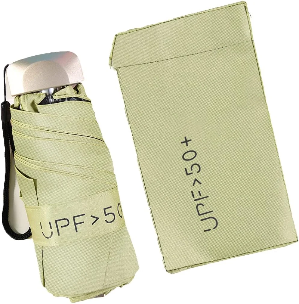 چتر تاشو مسافرتی جیبی، چتر کوچک مینی با طراحی سبک و جمع و جور، ایده آل برای مسافرت، چتر آفتابی قابل حمل سبک وزن برای فضای باز، چتر ضد باد و ضد آب برای آفتاب و باران