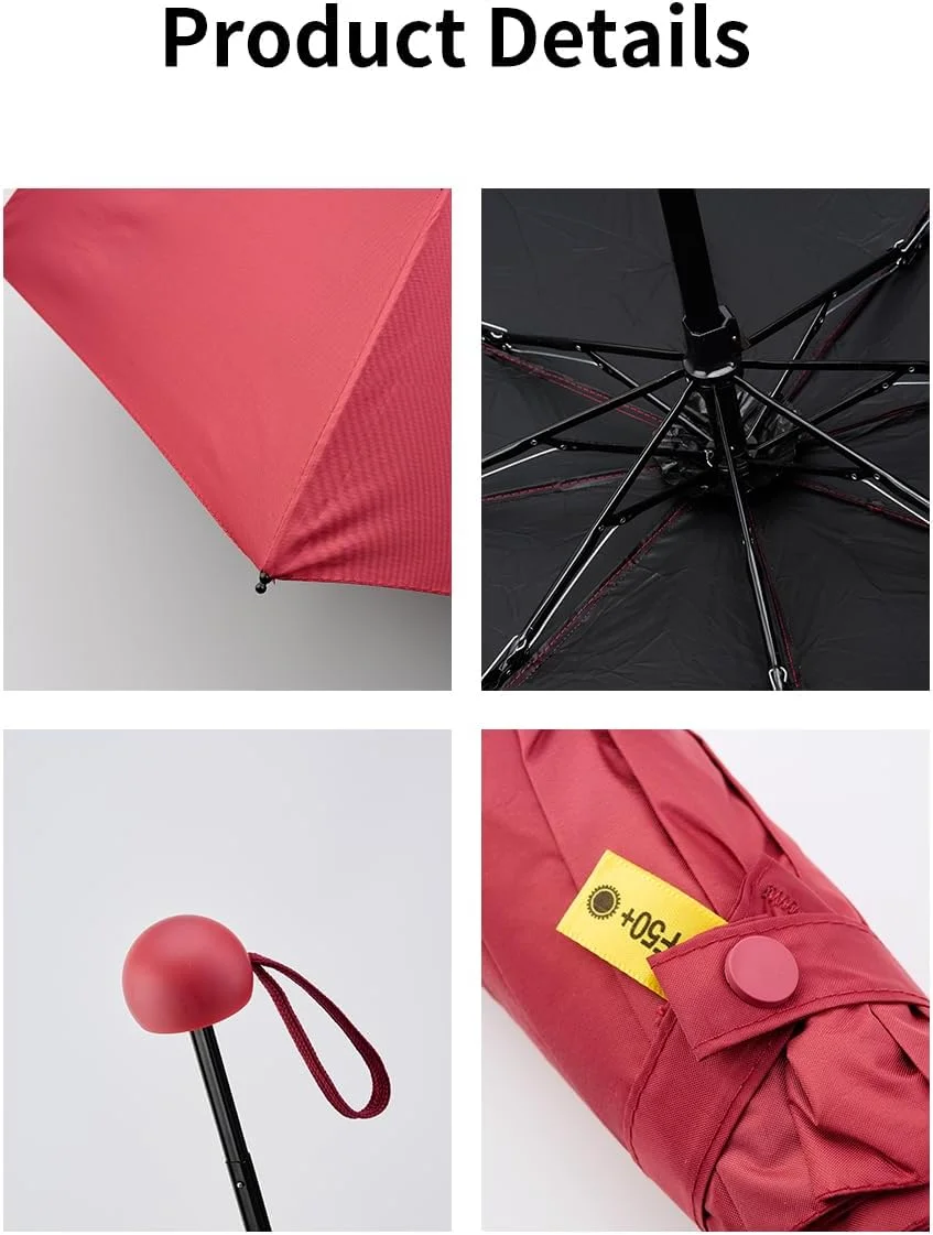 چتر مسافرتی جمع و جور - تاشو 7.5 اینچی، سایز جیبی سبک وزن با کیف چتر مسافرتی جمع و جور - تاشو 7.5 اینچی، سایز جیبی سبک وزن با کیف