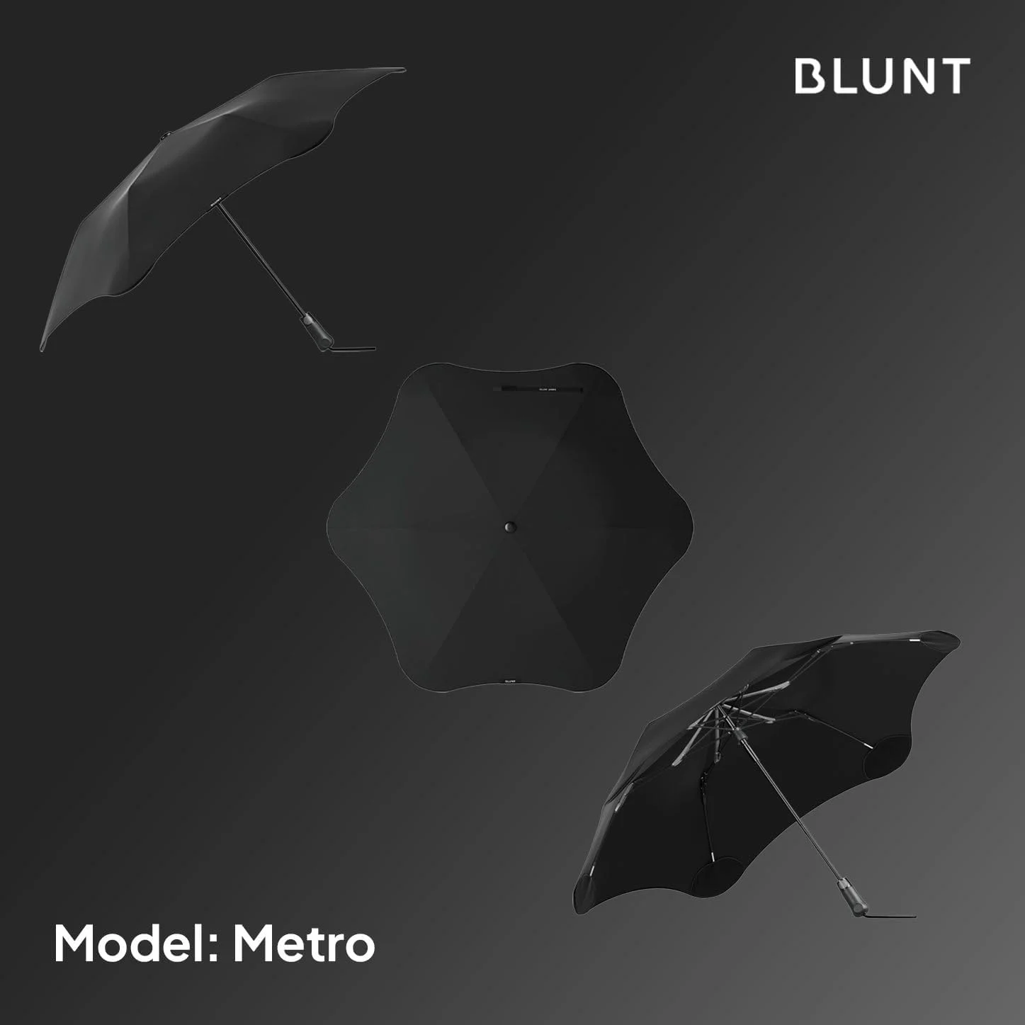 چتر مسافرتی بلانت مترو 38 اینچی - ضد آب و مقاوم در برابر باد با سیستم کشش شعاعی - قوی، جمع و جور و سبک - ساخته شده برای ماندگاری - استفاده آسان [ایده آل برای سفر]