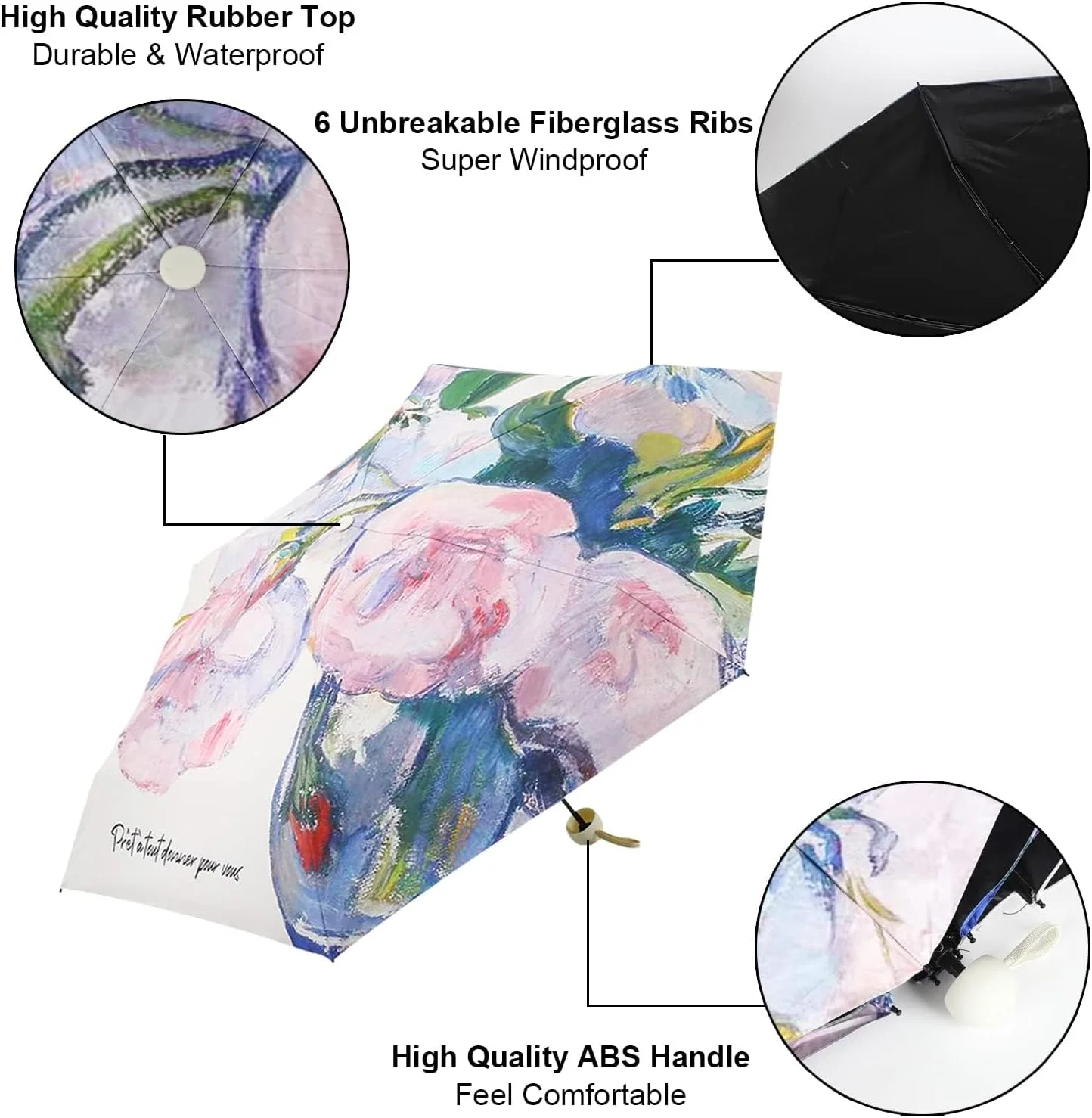 چتر مینی تاشو Azonee، چتر مسافرتی جمع و جور و سبک وزن با 6 پره، چتر کوچک قابل حمل با طرح های شیک، چتر قابل حمل خشک شونده سریع و سبک وزن برای زنان و مردان چتر مینی تاشو Azonee، چتر مسافرتی جمع و جور و سبک وزن با 6 پره، چتر کوچک قابل حمل با طرح های شیک، چتر قابل حمل خشک شونده سریع و سبک وزن برای زنان و مردان
