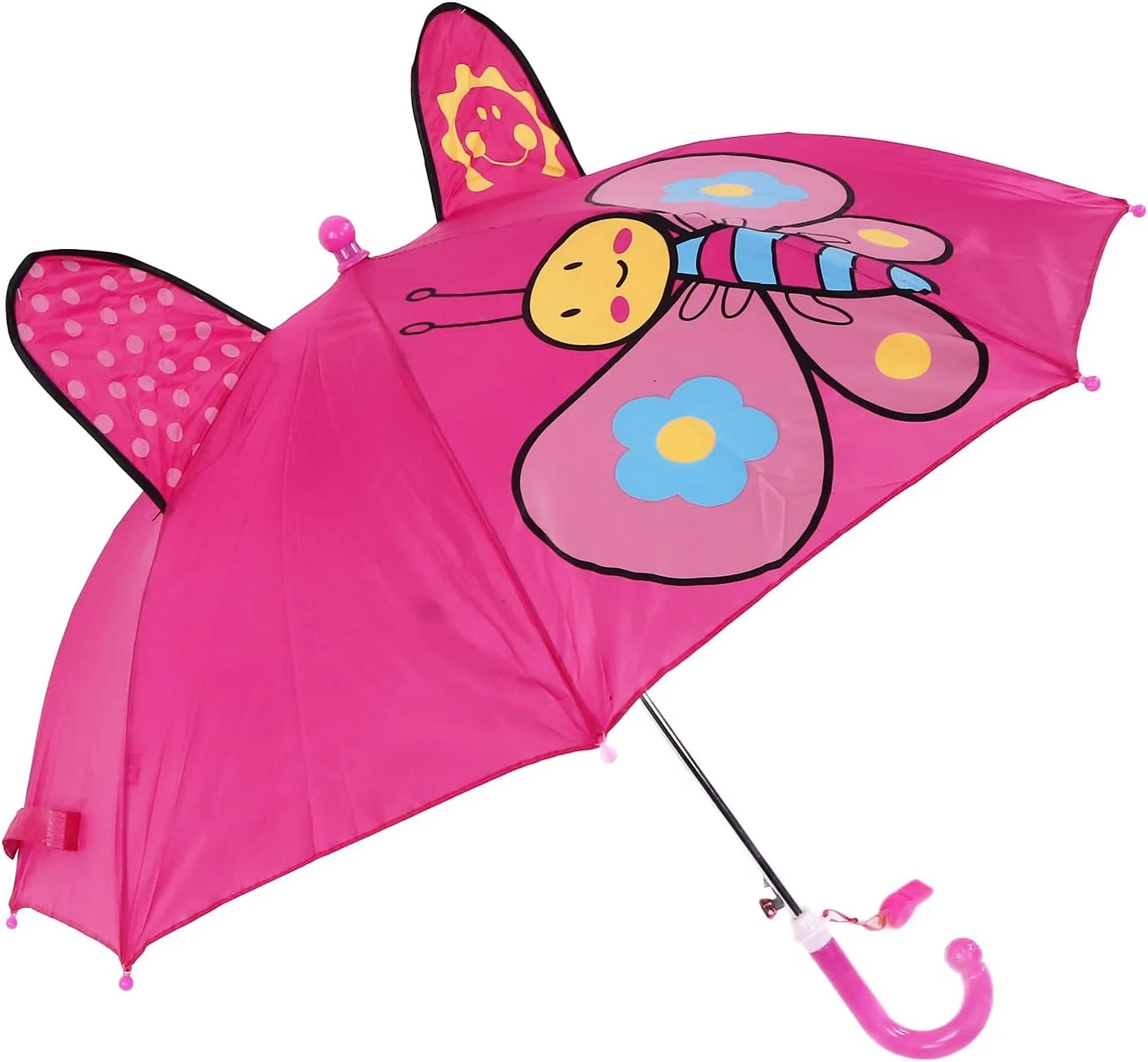 چتر باران، چتر سبک وزن با کاربرد گسترده برای کودکان، مناسب فضای باز و مسافرت (رز قرمز)