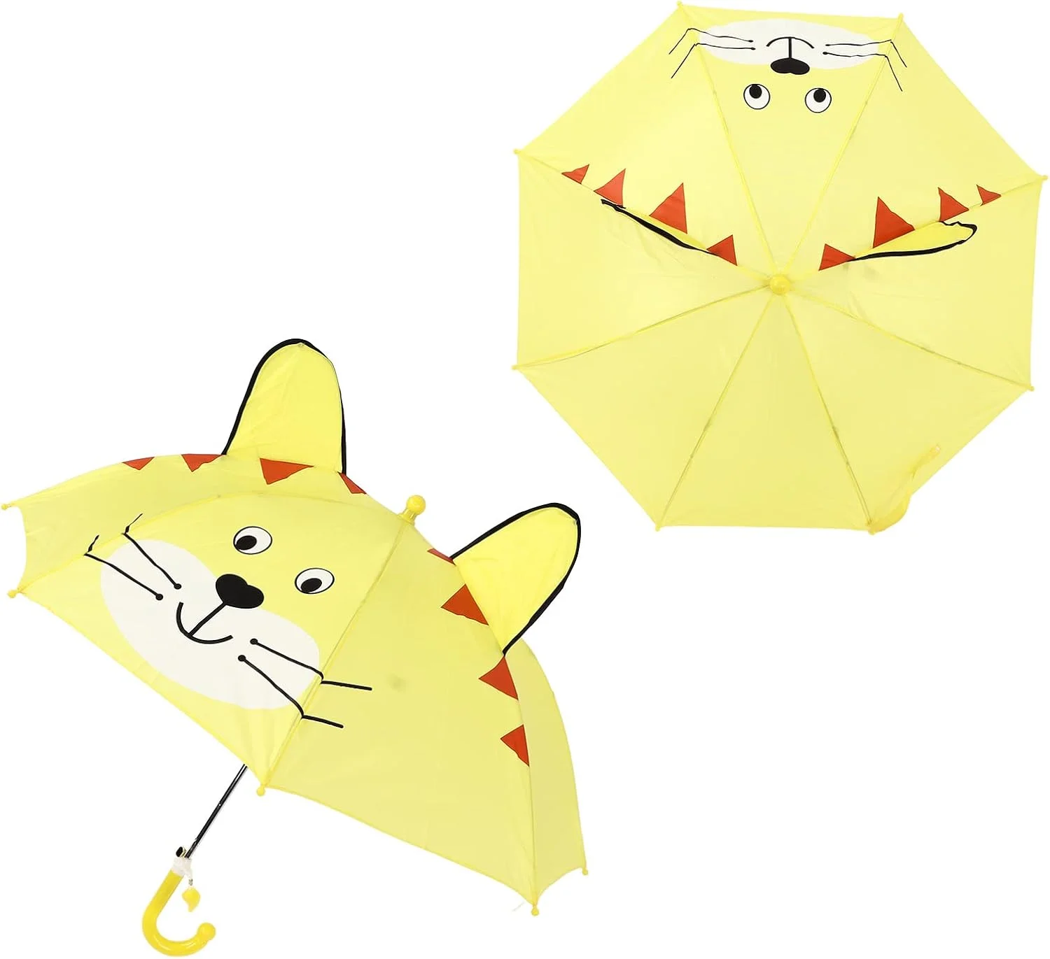 چتر باران، چتر سبک وزن و بسیار بادوام کودکانه با کاربرد گسترده برای فضای باز و مسافرت (زرد)