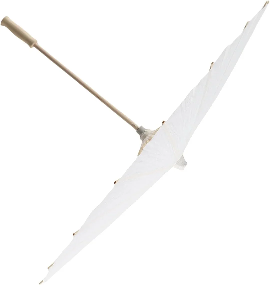 چتر کاغذی سفید شیک TOPINCN، مناسب برای فعالیت های مدرسه و والدین و کودک با ظاهری قدیمی