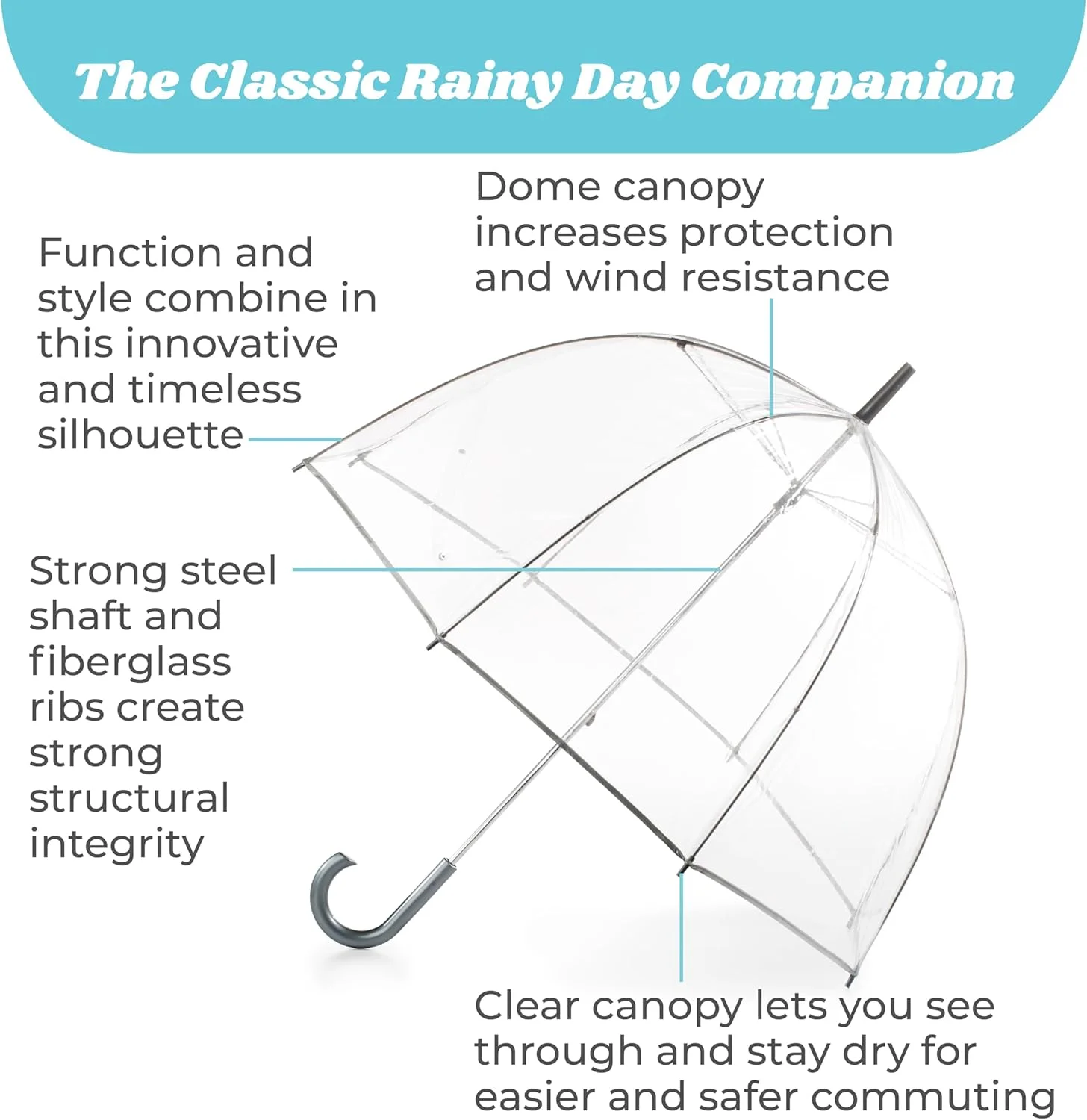 چتر حبابی شفاف زنانه
