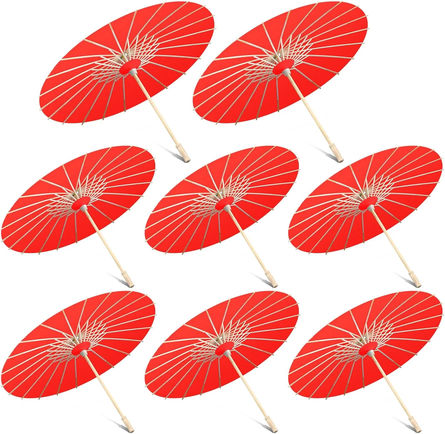 سانووتا 8 عددی چتر کاغذی 60 سانتی متری، چتر آفتابی کاغذی روغنی دست ساز چینی ژاپنی برای عروسی، مهمانی عروس و لوازم عکس