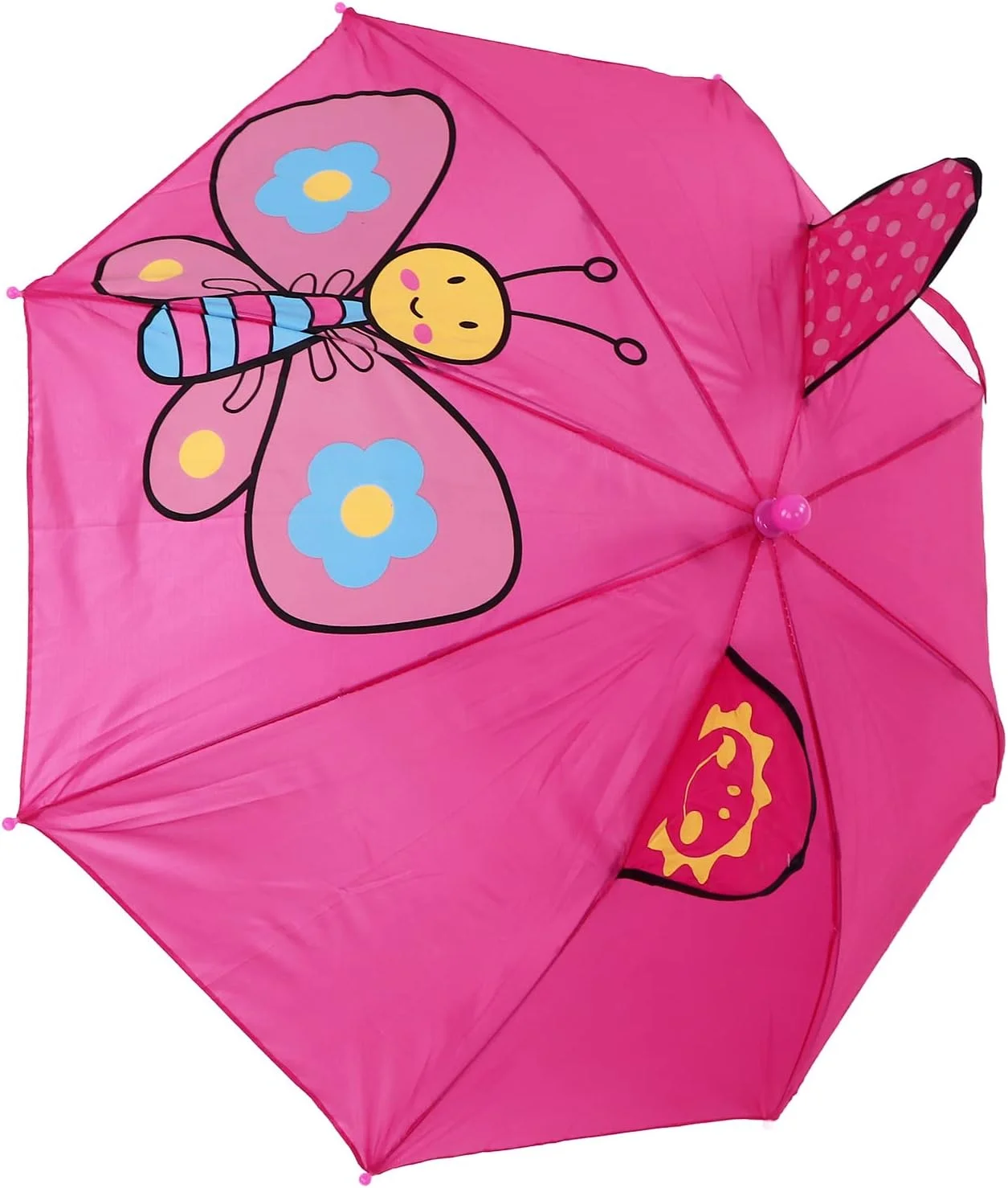 چتر کودک شانریا، سبک وزن، کوچک، کارکرد آسان، کاربرد گسترده، بسیار بادوام برای فضای باز و مسافرت (قرمز گل رز)