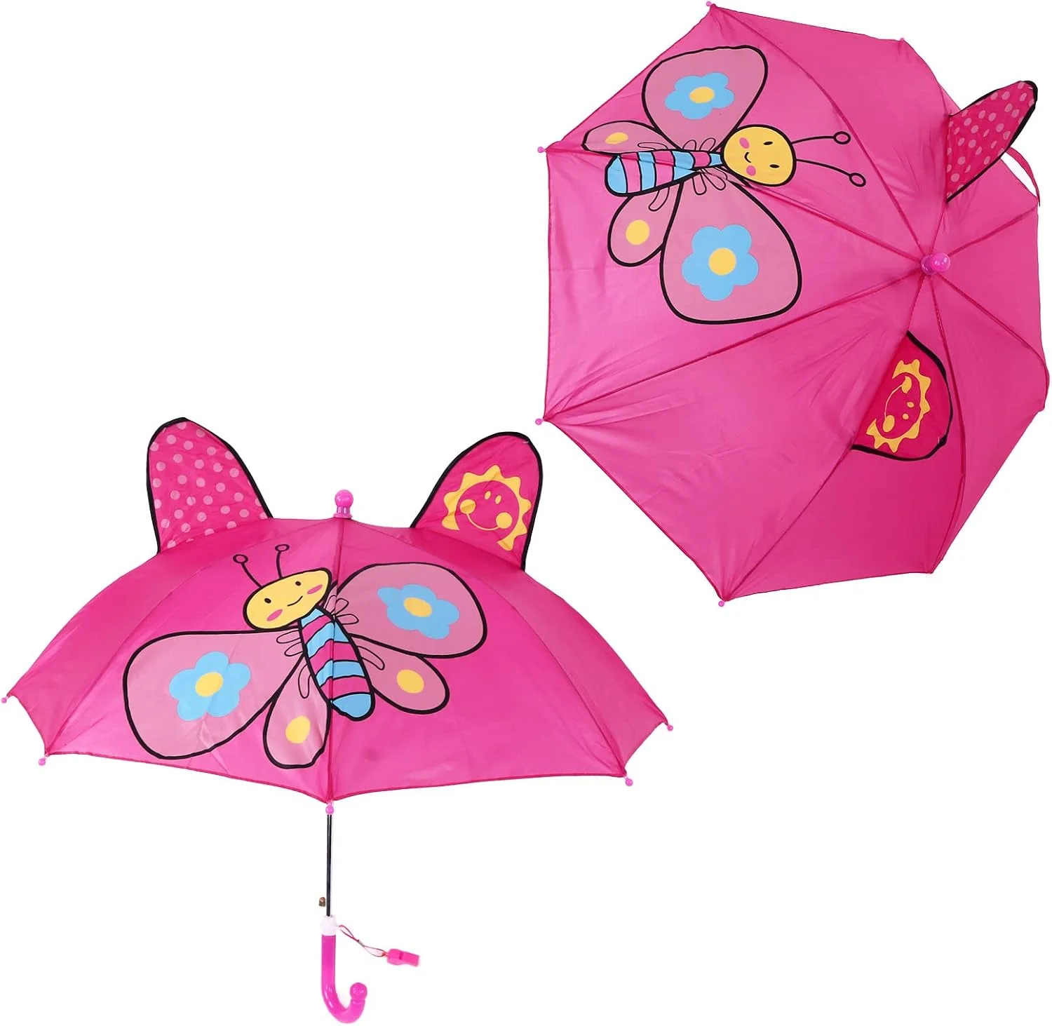 چتر کودک شانریا، سبک وزن، کوچک، کارکرد آسان، کاربرد گسترده، بسیار بادوام برای فضای باز و مسافرت (قرمز گل رز)