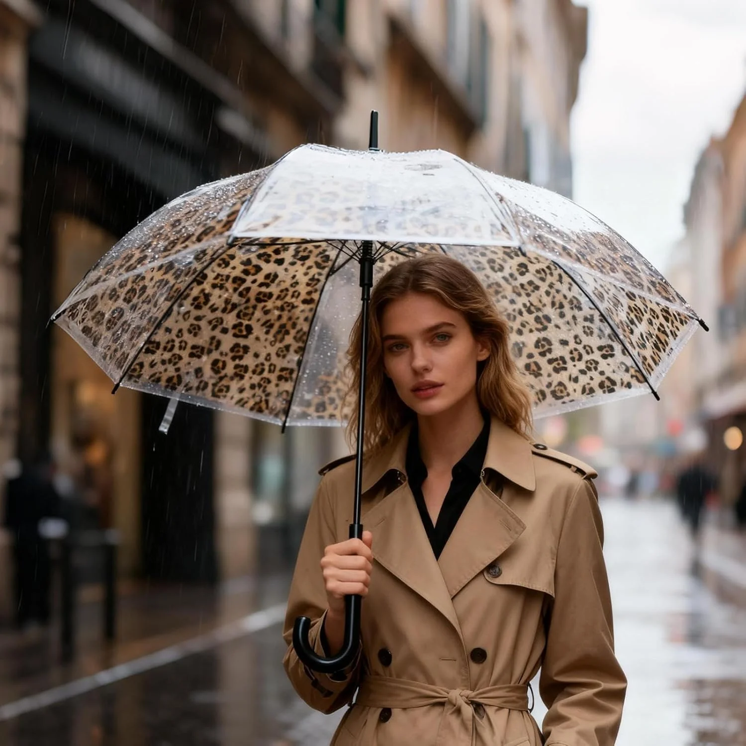 چتر قابل حمل - سایبان گنبدی بازشو خودکار - چتر ضد باران شفاف بازشو خودکار - برای بزرگسالان، کودکان، پسران، دختران، مردان، زنان، پیاده روی، فضای باز، عروسی، جشن، مسافرت