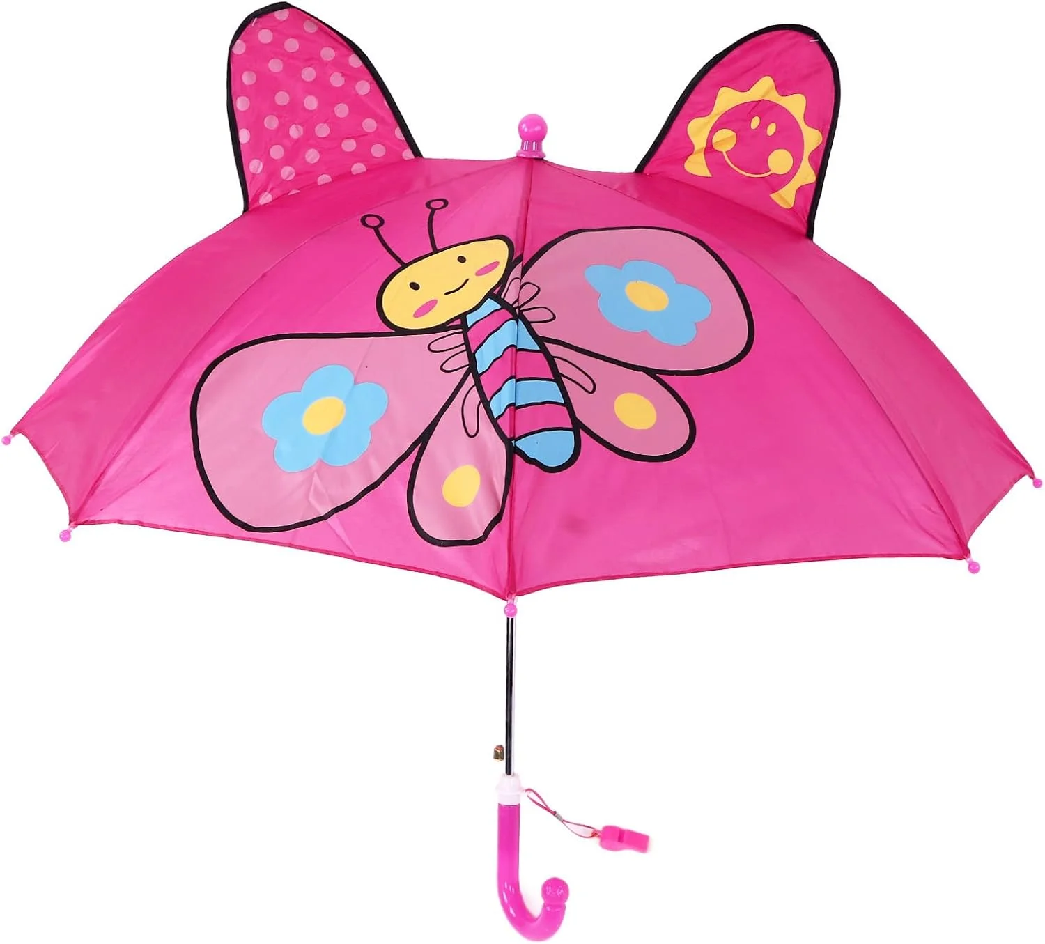 چتر کودکانه طرح حیوانات کارتونی دوست داشتنی، استفاده آسان، سبک وزن، مناسب برای روزهای بارانی و آفتابی، ساخته شده از پلاستیک و فولاد با کیفیت