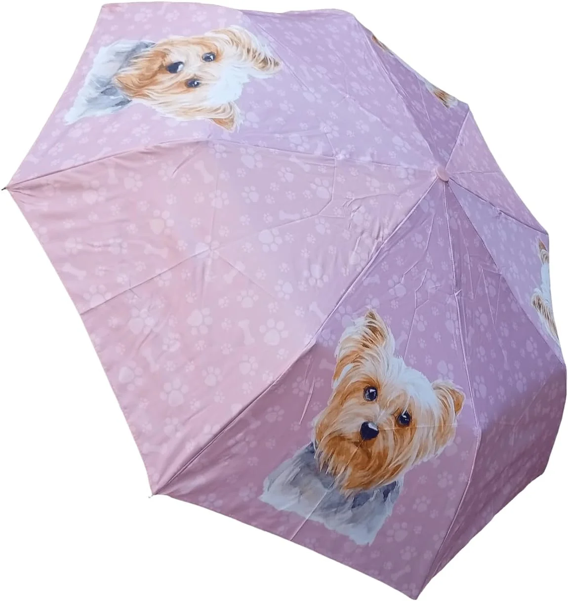 چتر مسافرتی میرو با طرح سگ، مخصوص بانوان، رنگ، هنر و استایل در باران! چتر بلند ضد باد | طراحی گلدار با پروانه ها | هدیه ای خاص