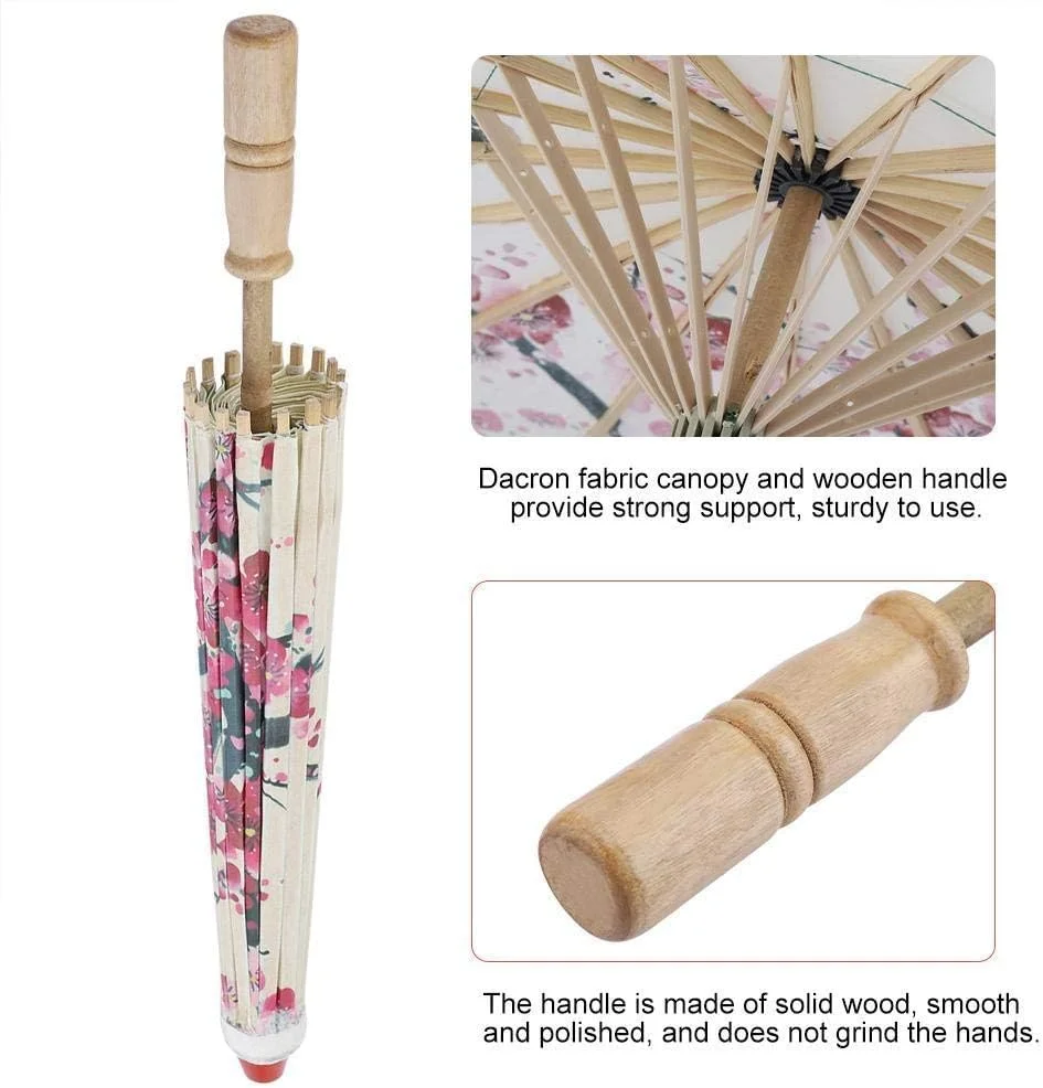 چتر کاغذی روغنی دست ساز خزنه، چتر نقاشی کاغذی روغنی کلاسیک دست ساز، وسایل رقص ضد باران با شکوفه های آلو و دسته چوبی برای هنر دکور رقص کلاسیک (1 عدد) - یک سایز چتر کاغذی روغنی دست ساز خزنه، چتر نقاشی کاغذی روغنی کلاسیک دست ساز، وسایل رقص ضد باران با شکوفه های آلو و دسته چوبی برای هنر دکور رقص کلاسیک (1 عدد) - یک سایز