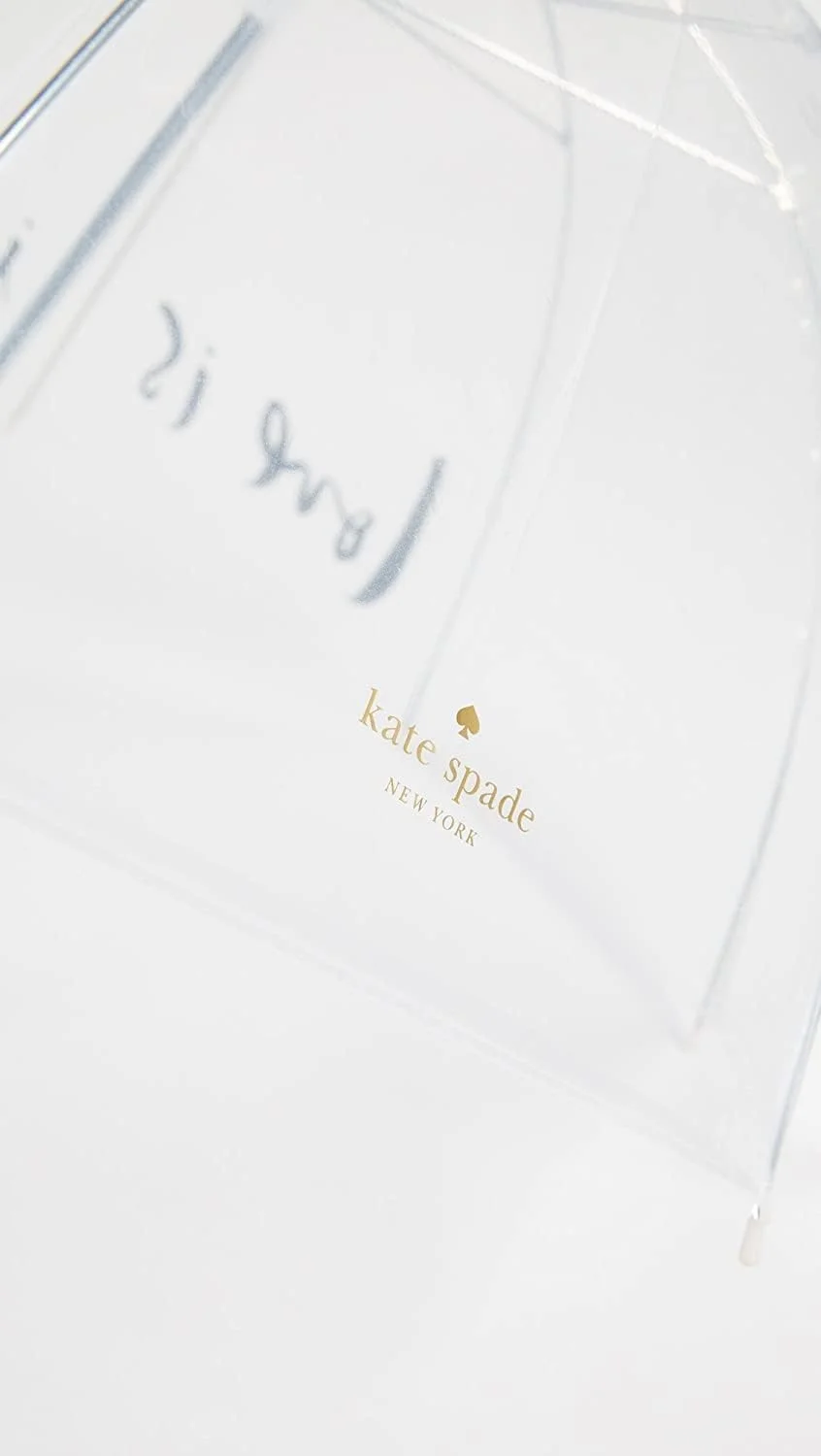 چتر بزرگ گنبدی کیت اسپید نیویورک، عشق در هوا است (صورتی/شفاف) چتر بزرگ گنبدی کیت اسپید نیویورک، عشق در هوا است (صورتی/شفاف)