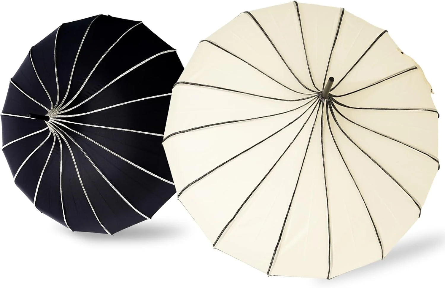 چتر پاگودا با دسته قلاب دار، چتر آفتابی بزرگ رترو، چتر گوتیک برای زنان، مناسب مهمانی عروسی، محافظت در برابر اشعه ماوراء بنفش، 2 عدد