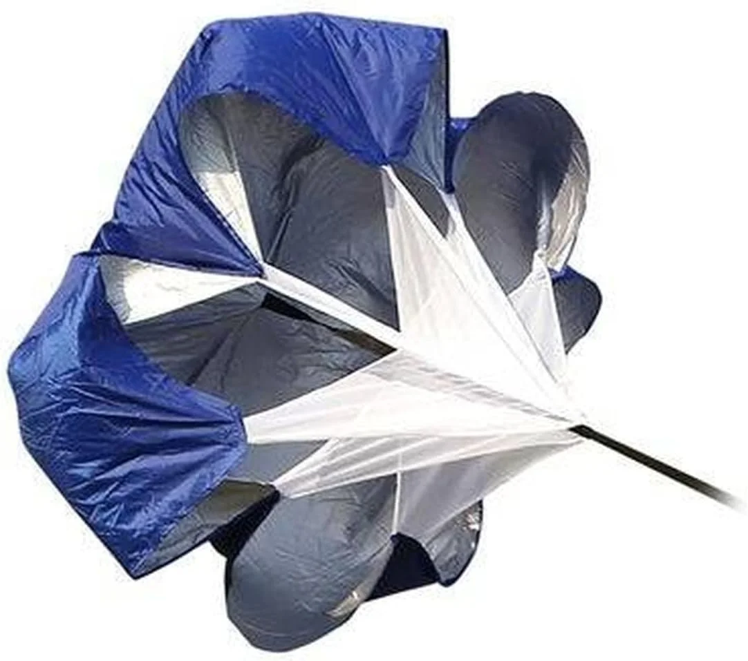 چتر مقاومتی تمرین فوتبال HALAMODO، چتر سرعت - تمرین فیزیکی دویدن با وزنه همراه با کمربند (آبی تیره)