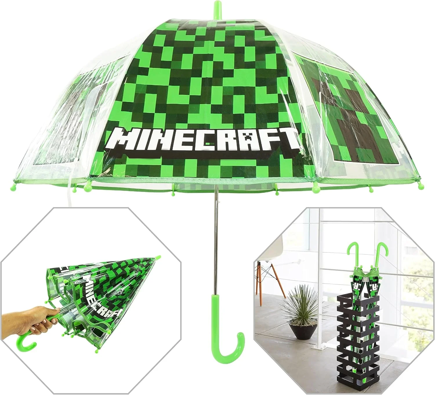 چتر حباب کارتونی کودکان، چتر ناقوسی، چتر مسافرتی، چتر گنبدی دسته عصایی برای دختران و پسران 3 تا 7 سال