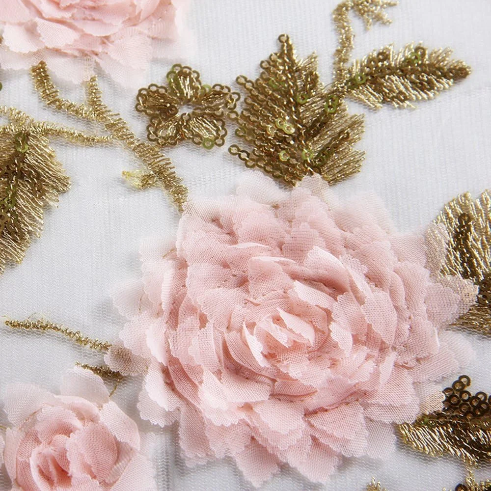 چتر آفتابی توری وینتیج Honeystore با گلدوزی سه بعدی گل تاشو چتر آفتابی توری وینتیج Honeystore با گلدوزی سه بعدی گل تاشو