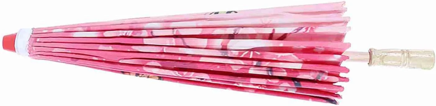 چتر آفتابی کاغذی Fafeicy، دسته چوبی محکم با کیفیت بالا، الگوهای نفیس، کاغذ روغنی دست ساز بدون نیاز به سایش دستی، مناسب برای خانه و اداره