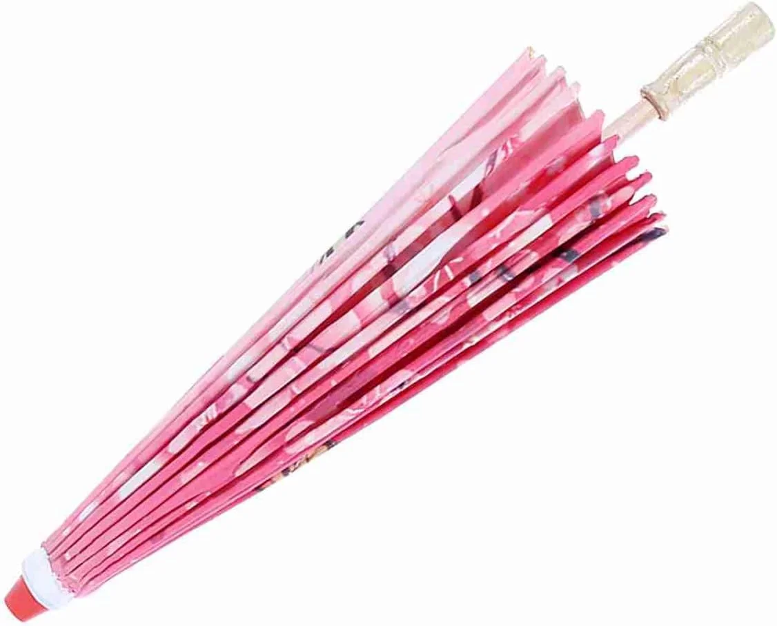 چتر آفتابی کاغذی Fafeicy، دسته چوبی محکم با کیفیت بالا، الگوهای نفیس، کاغذ روغنی دست ساز بدون نیاز به سایش دستی، مناسب برای خانه و اداره