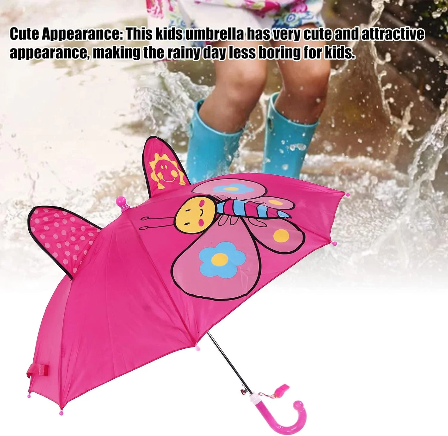 چتر کودکانه Ejoyous، طرح کارتونی حیوانات دوست داشتنی، چتر خلاقانه سه بعدی با دسته بلند برای پسران و دختران چتر کودکانه Ejoyous، طرح کارتونی حیوانات دوست داشتنی، چتر خلاقانه سه بعدی با دسته بلند برای پسران و دختران