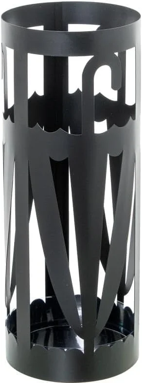 چتر فلزی گرد مشکی DRW، ۴۹x۱۹x۱۹ سانتی متر