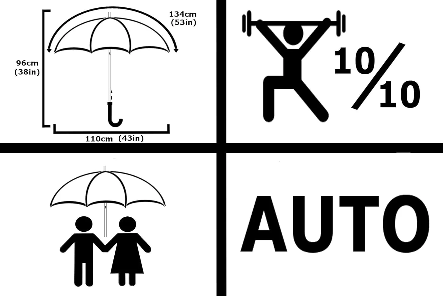 کلاه و سرآستین لندن - چتر شهری فوق العاده قوی و ضد باد - StormDefender - دارای سایبان دوتایی دریچه دار - باز شدن خودکار - دسته چوبی محکم قلاب دار - مناسب آقایان و بانوان