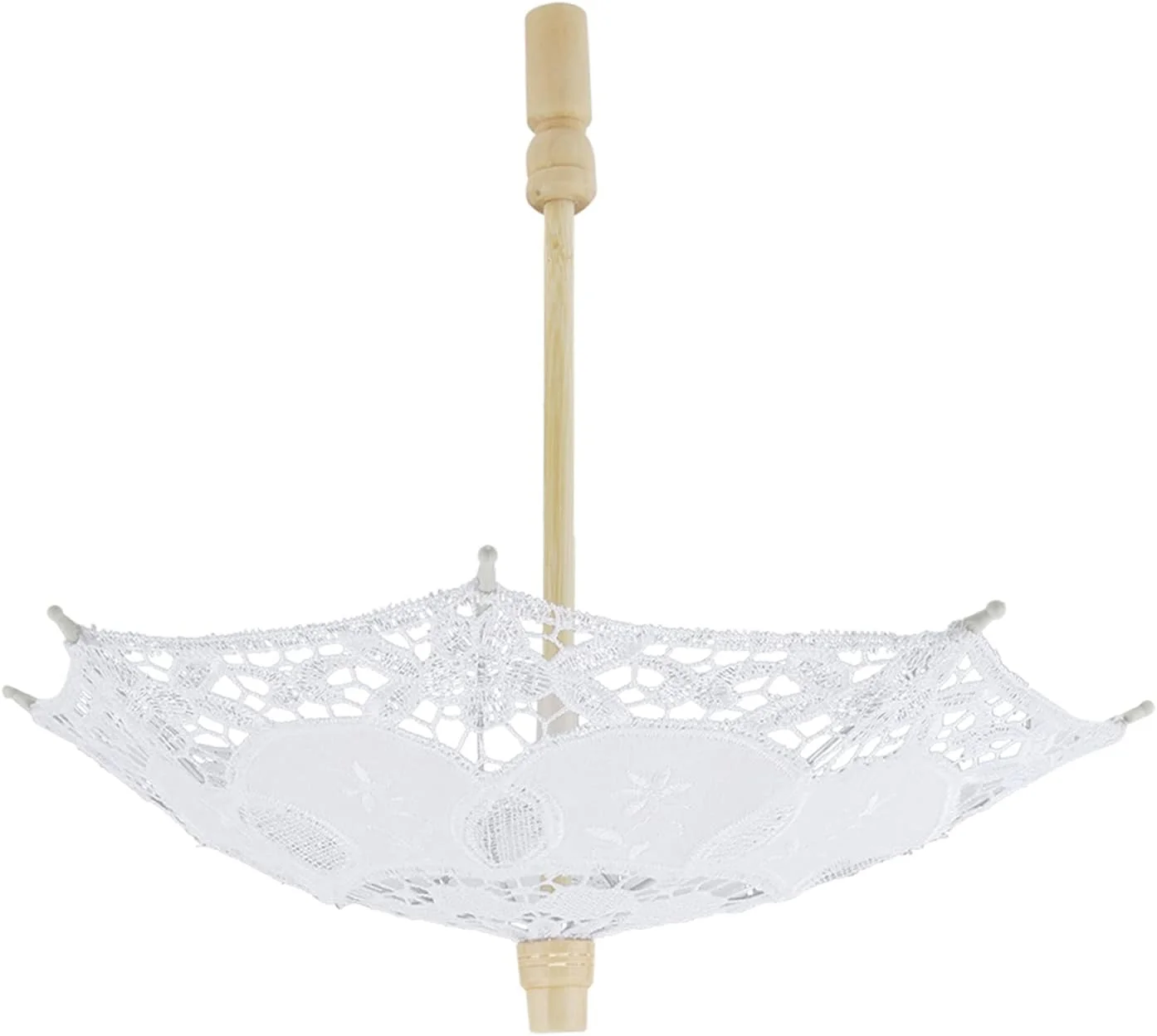 چتر توری پنبه ای عروس شیک، چتر آفتابی زیبا برای عکاسی و مراسم های فضای باز