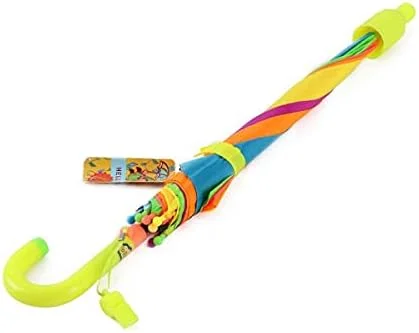 چتر رنگی کودکانه با سوت و روکش، یک سایز