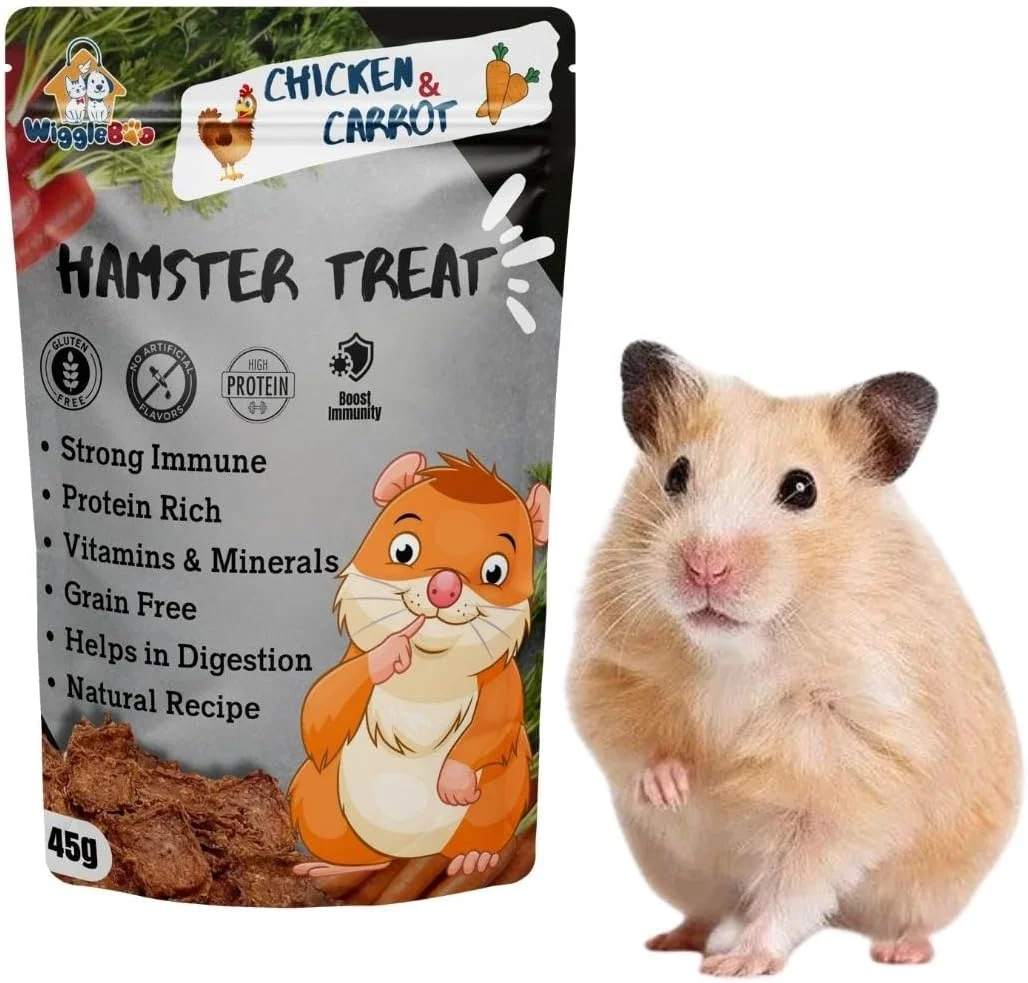 تشویقی همستر با طعم مرغ و هویج | سرشار از پروتئین | میان وعده ترد و سالم | 45 گرم