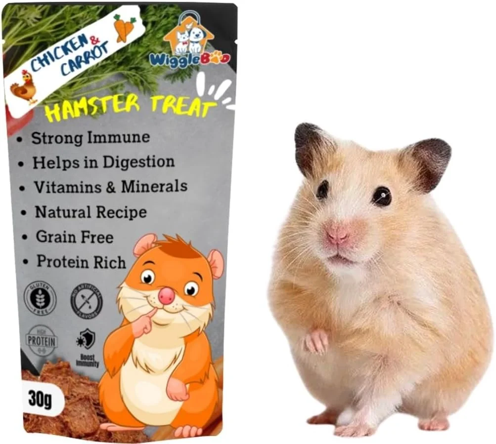 تشویقی همستر با طعم مرغ و هویج | غنی از پروتئین | اسنک غذایی ترد و سالم | (30 گرم)