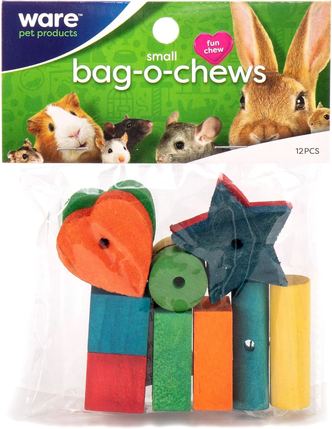 تشویقی چوبی مخصوص حیوانات کوچک Ware Manufacturing مدل Bag-O-Chews، بسته 12 عددی