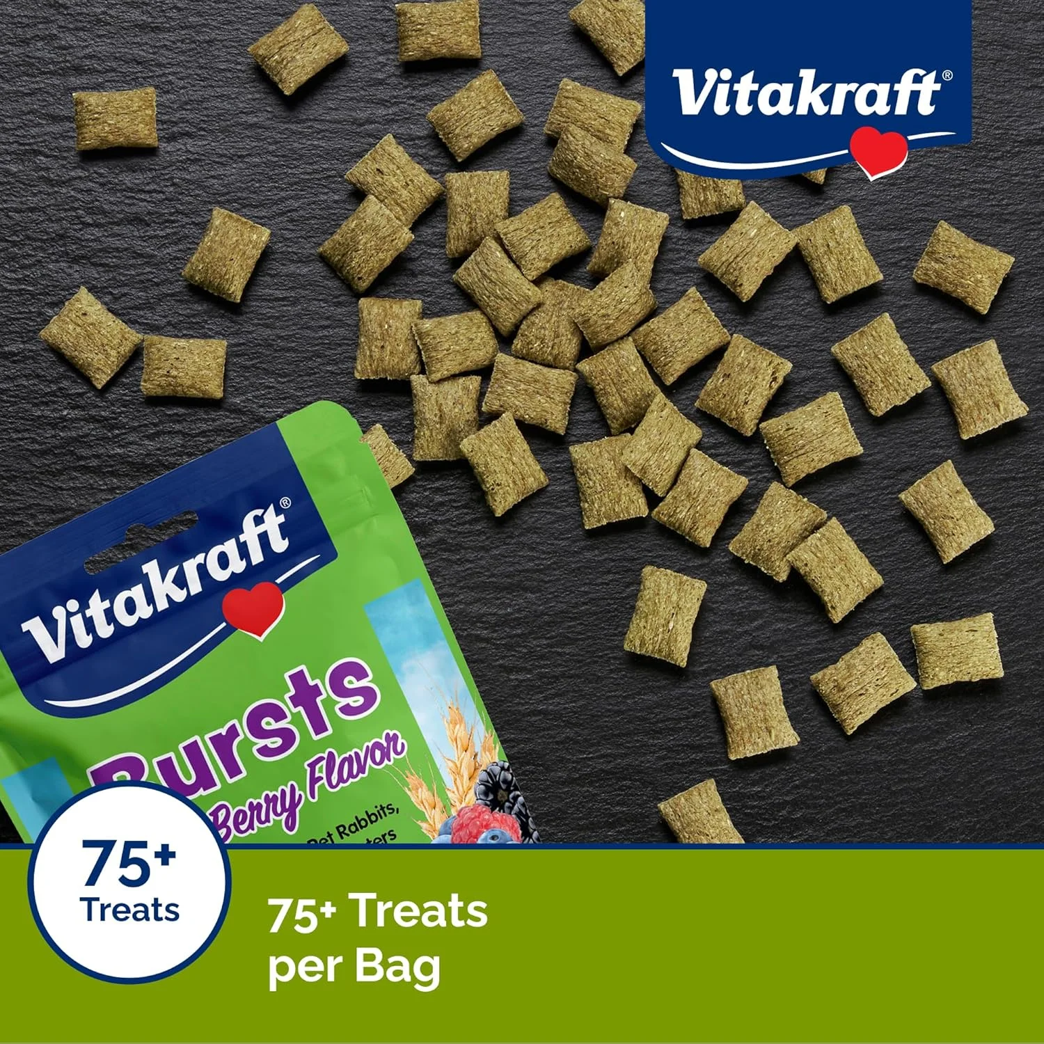 تشویقی ترد حیوانات کوچک ویتاکرافت با طعم توت وحشی - مناسب برای خرگوش، خوکچه هندی و همستر