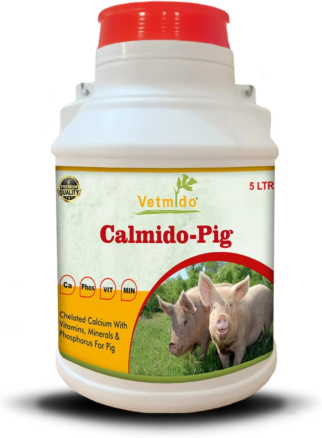 کالمیدو پیگ - مکمل کلسیم برای خوک، خوکچه و خوکداری - ۵ لیتر