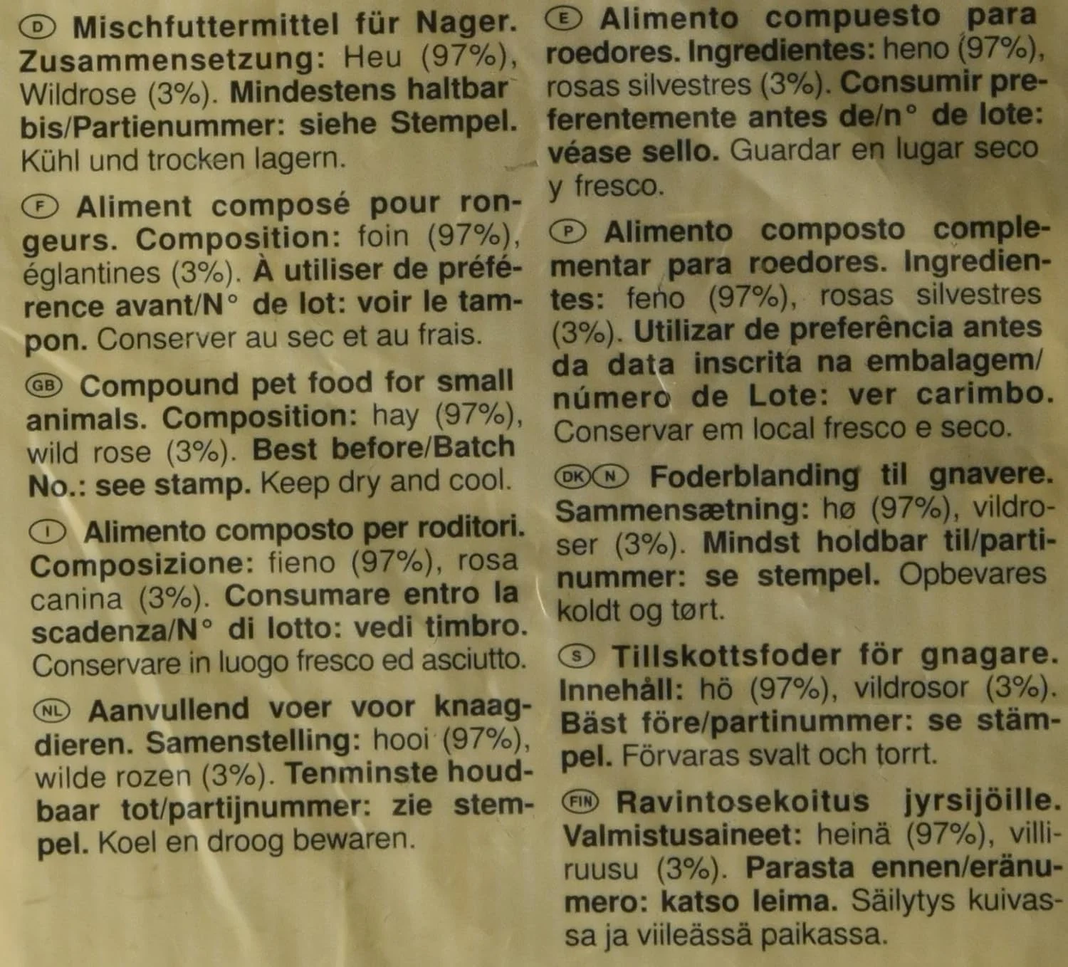 یونجه ویتا ورده و گل رز وحشی 500 گرمی