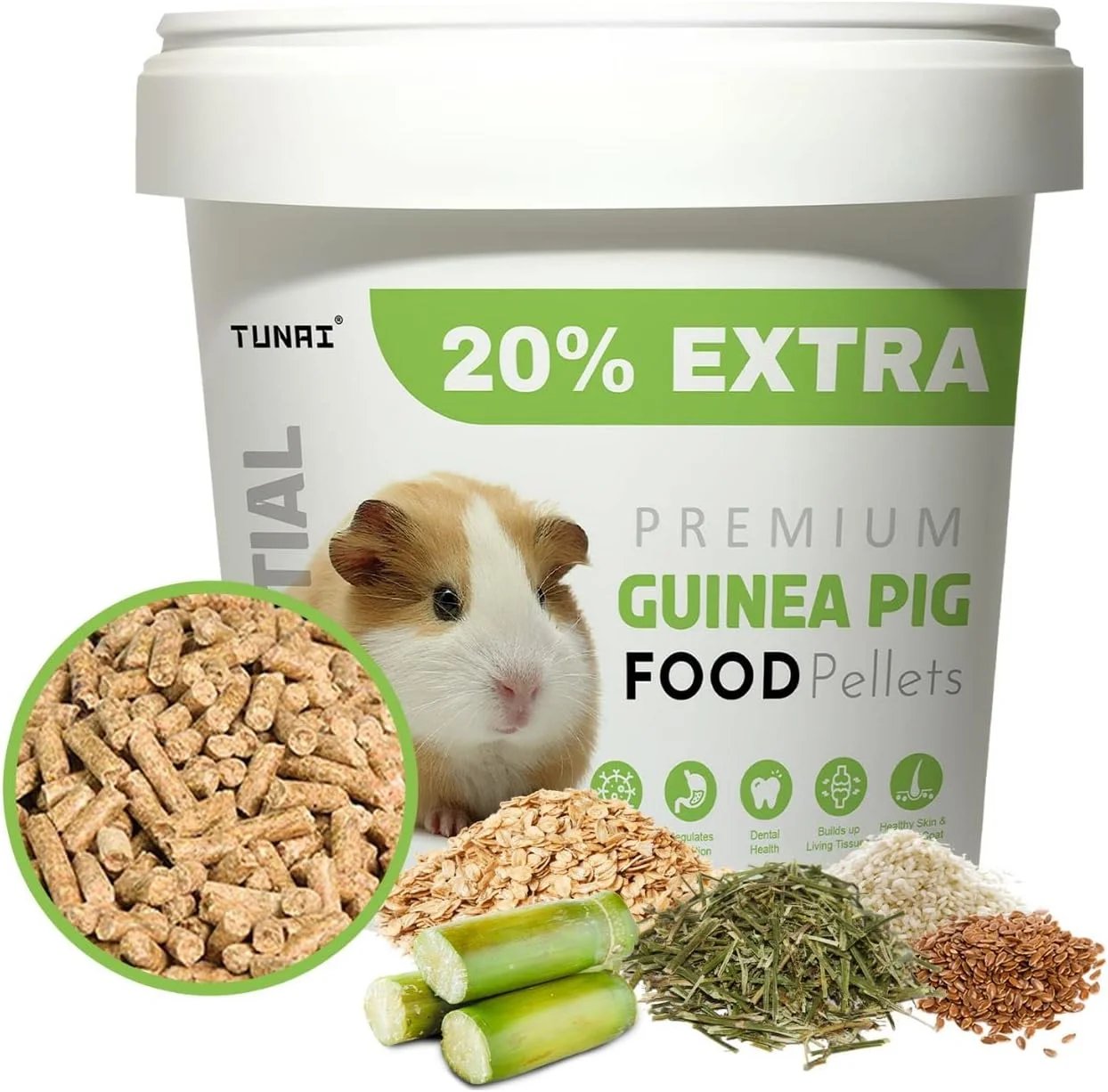 غذای کامل خوکچه هندی تونای (پلت غذایی، 500 گرم)