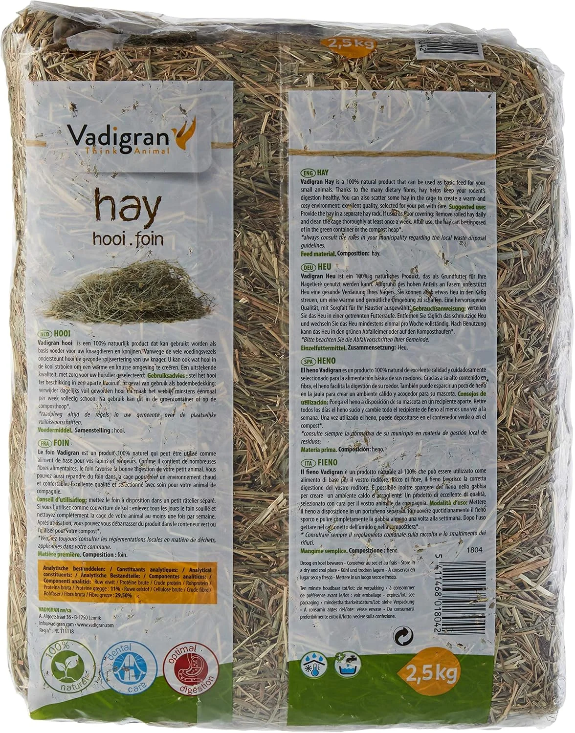 یونجه وادیگران 75 لیتری - 2.5 کیلوگرم