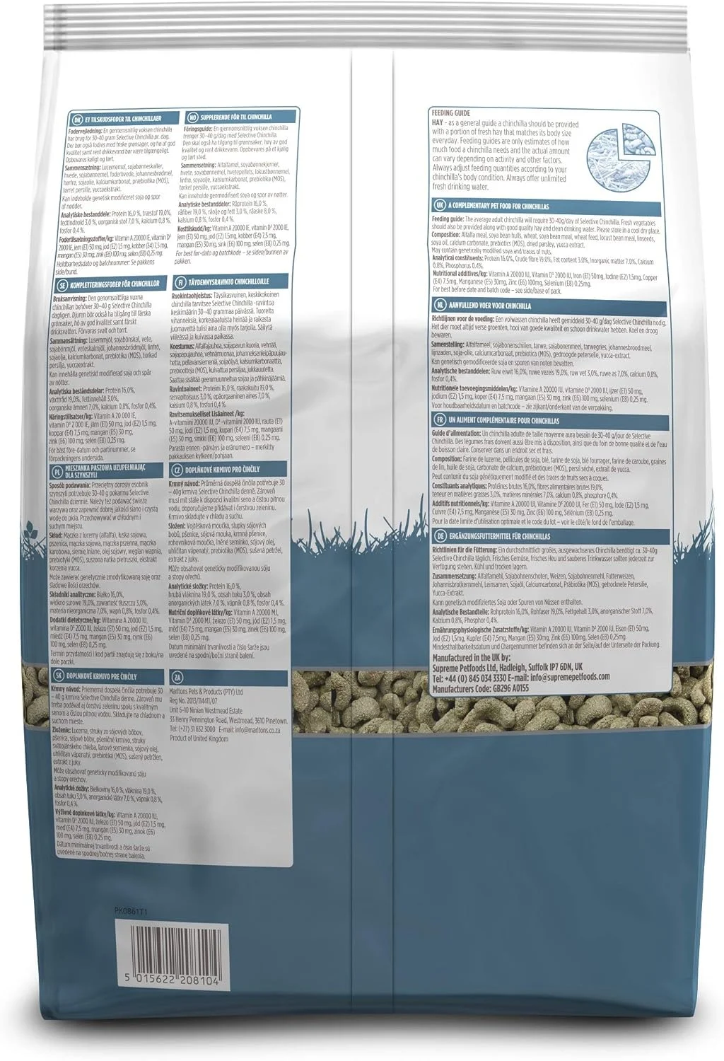 غذای کامل و خوش خوراک مخصوص چینچیلا ساینس سلکتیو سوپریم پت فودز - 1.5 کیلوگرم