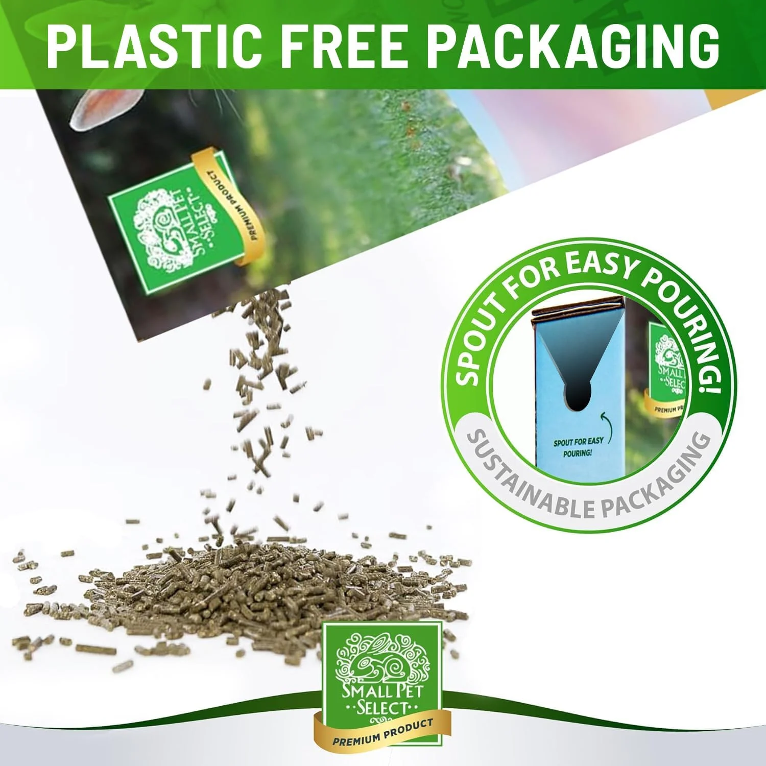 غذای پلت خرگوش درجه یک Small Pet Select، غیر تراریخته، بدون سویا. مواد اولیه محلی در شمال غربی اقیانوس آرام، 10 پوند