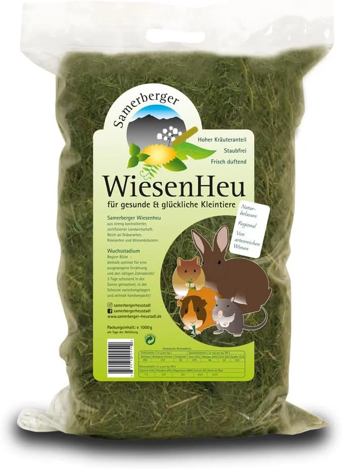 یونجه کوهی آلپاین Samerberger برای حیوانات کوچک - 1 کیلوگرم