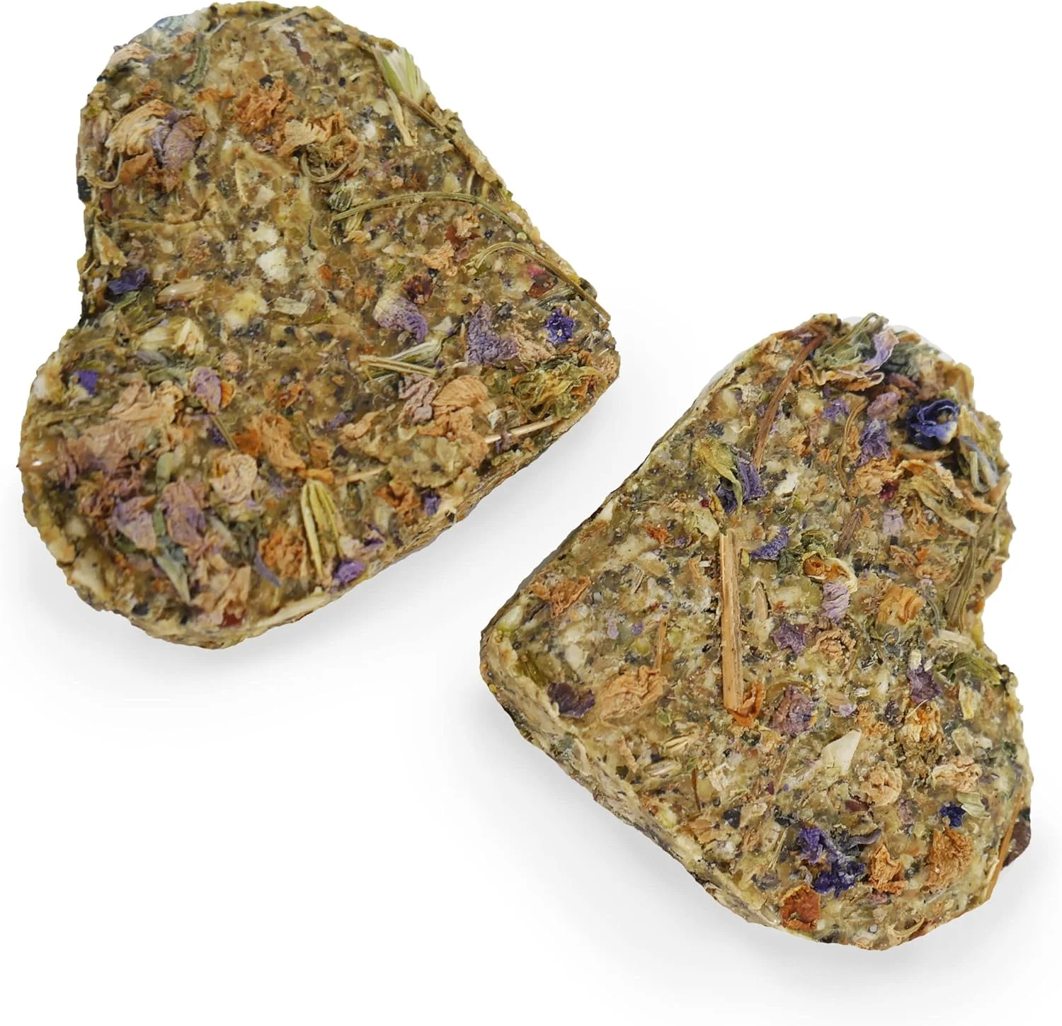 قلب های جویدنی چوبی رز با طعم سیب و بنفشه - 6 عددی