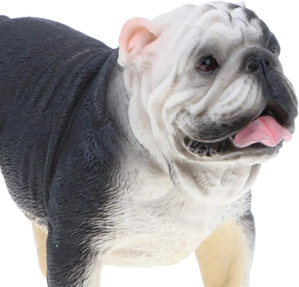 مجسمه سگ پلاستیکی مدل فیگور اسباب بازی هدیه دکوری - بولداگ انگلیسی مشکی