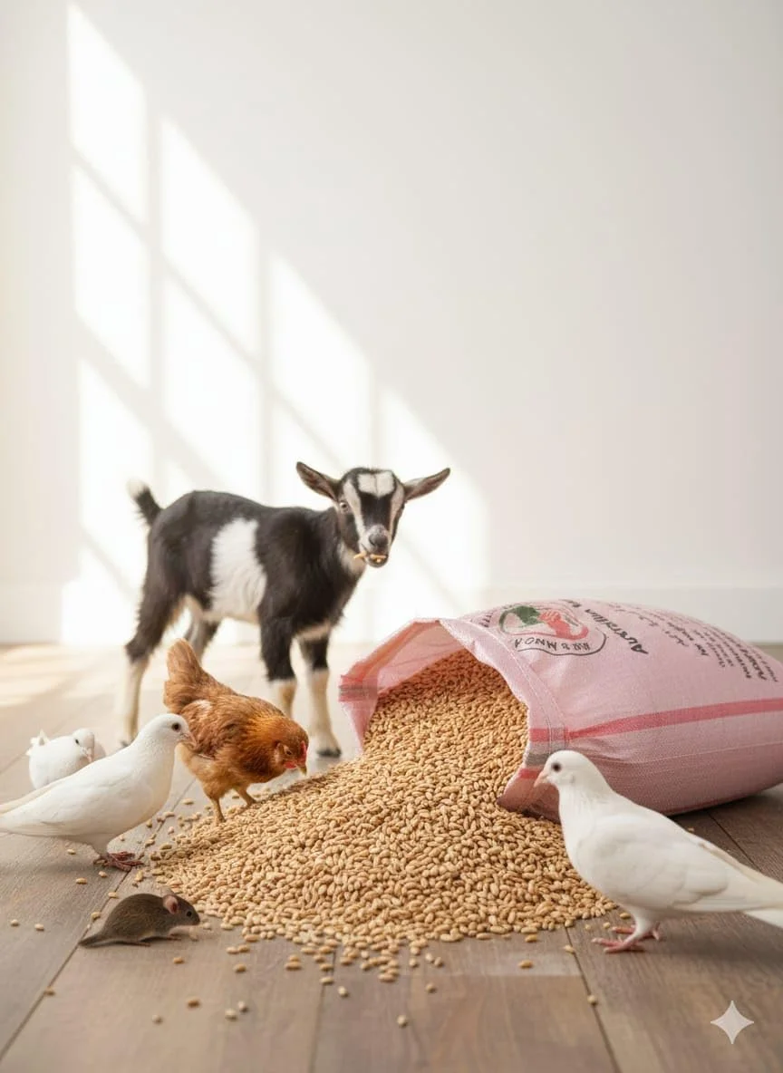 گندم استرالیایی ممتاز - کیسه 10 کیلوگرمی | دانه کامل طبیعی خوراک دام | گندم پرانرژی، تمیز و تازه برای پرندگان، طیور، دام و حیوانات خانگی کوچک مزرعه