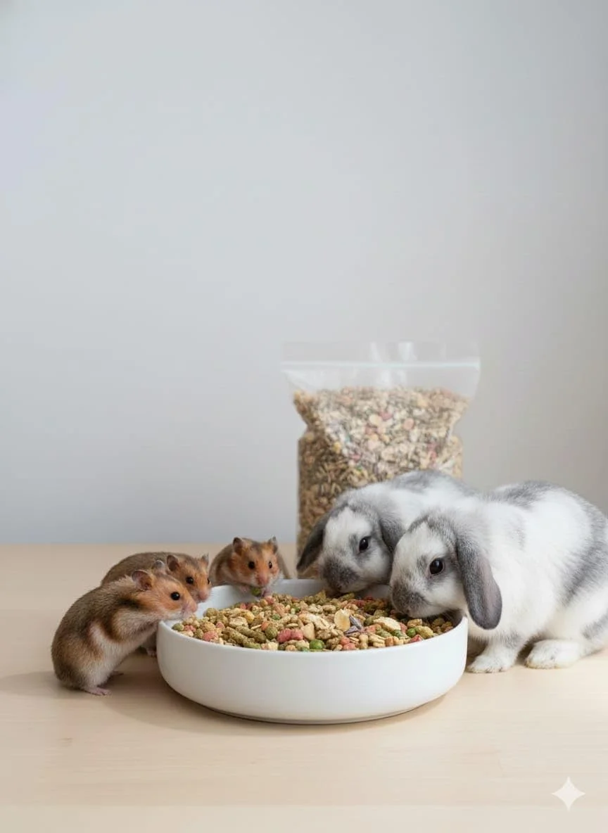 غذای ممتاز حیوانات کوچک – 15 کیلوگرم | رژیم غذایی کامل و غنی از مواد مغذی برای خرگوش ها، خوکچه های هندی و همسترها | غلات طبیعی، دانه ها، سبزیجات، میوه ها، اسیدهای چرب امگا و پروبیوتیک ها