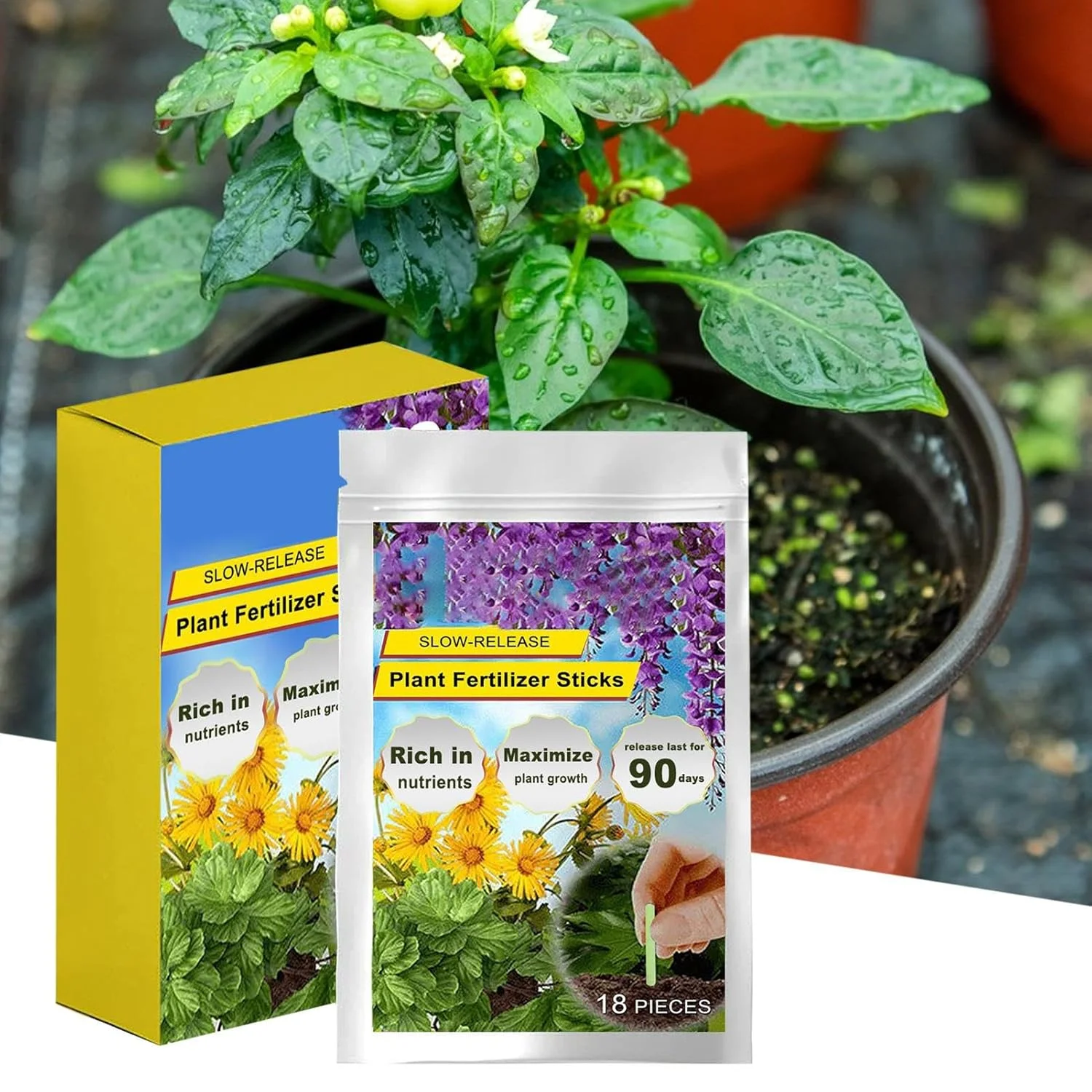 کود گیاهی - میخ های کود گیاهی | مواد مغذی طبیعی با رهش آهسته برای لوبیا، میوه، سبزیجات، تغذیه مداوم باغ، درختان همیشه سبز، گیاهان آپارتمانی، گل