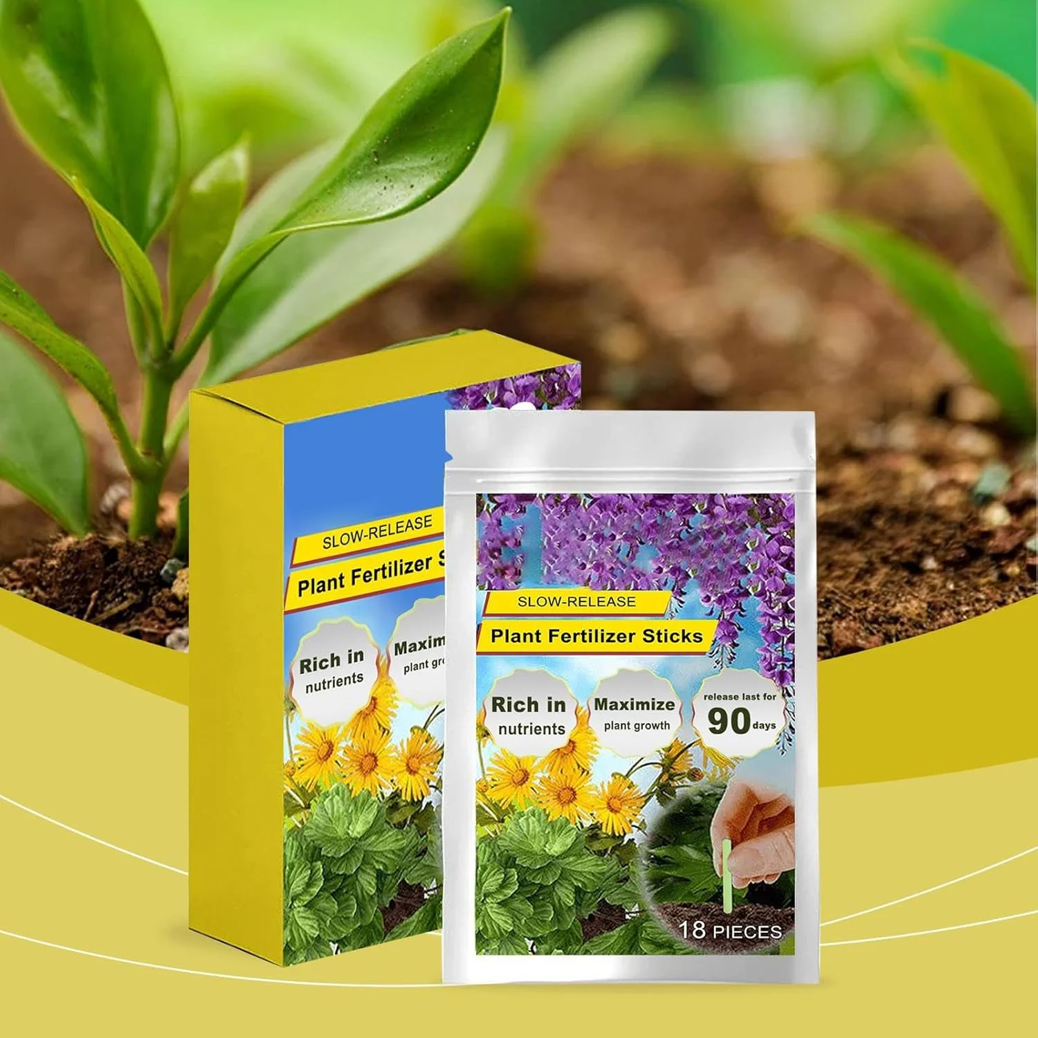 میخ های غذای گیاهی فضای باز - میخ های کود گیاهی - مواد مغذی طبیعی با رهش آهسته برای میوه، گل، گیاهان آپارتمانی، سبزیجات، لوبیا، تغذیه مداوم، درختان همیشه سبز، باغ