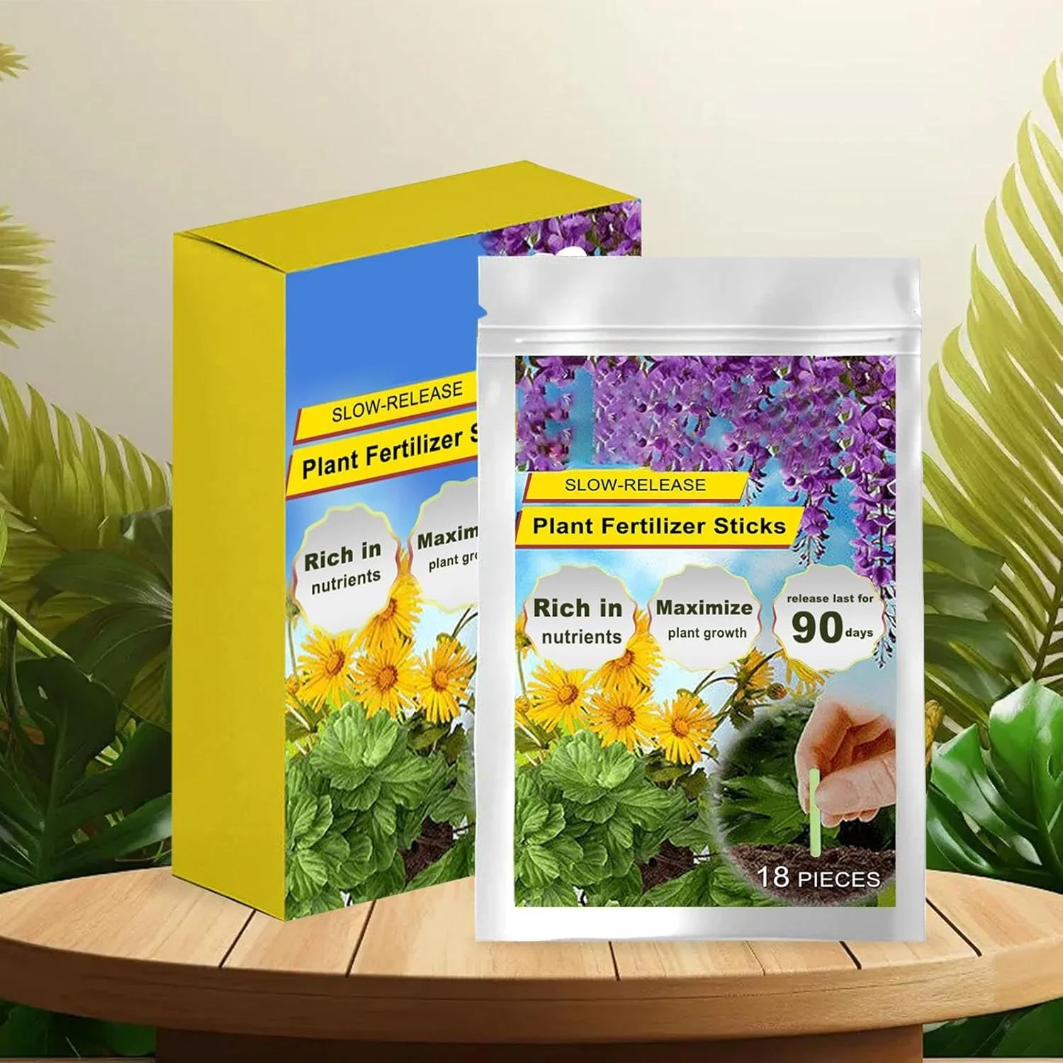 کود گیاهی، میله های غذای گیاهی برای رشد - مواد مغذی طبیعی با رهش آهسته برای لوبیا، میوه، سبزیجات، تغذیه مداوم باغ، درختان همیشه سبز، گیاهان آپارتمانی، گل