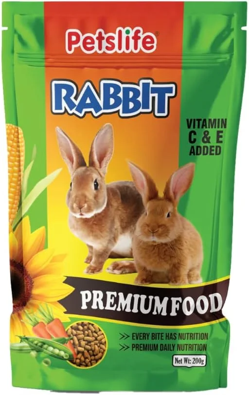 غذای خرگوش پریمیوم پتس لایف، پلت 200 گرمی
